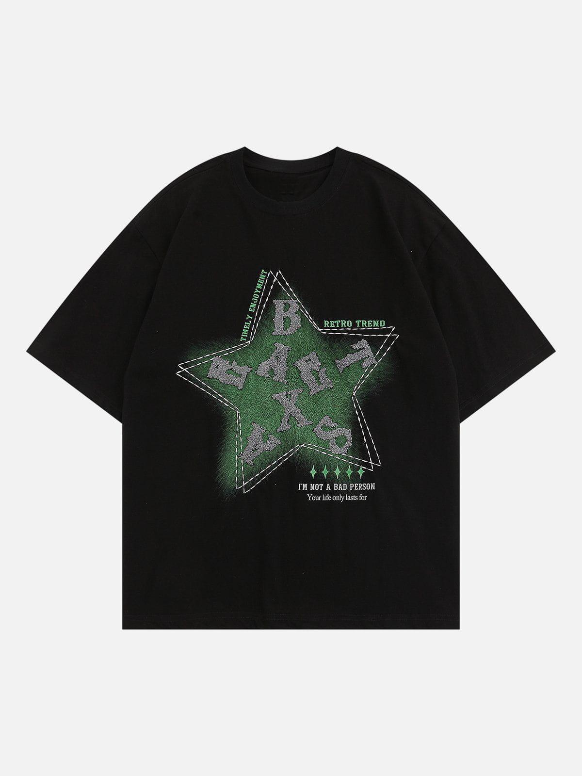 Concert Outfit Letter Embroidery Inkjet Tee