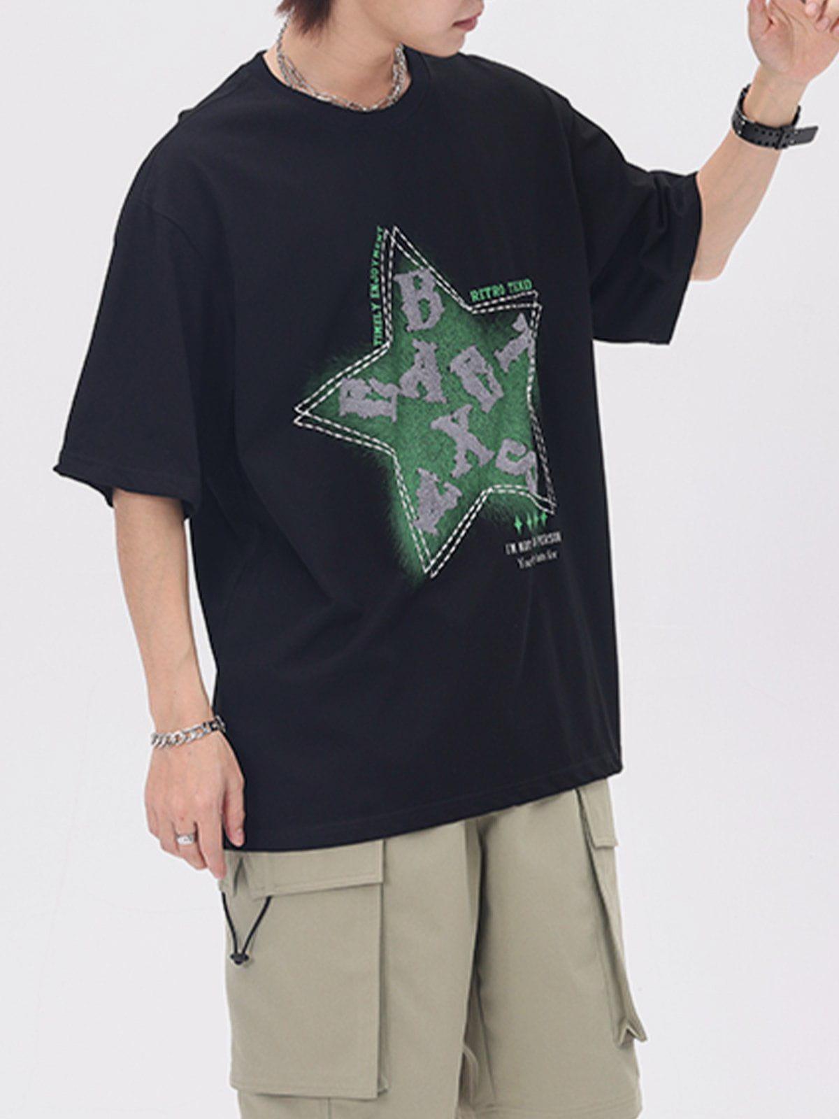 Concert Outfit Letter Embroidery Inkjet Tee