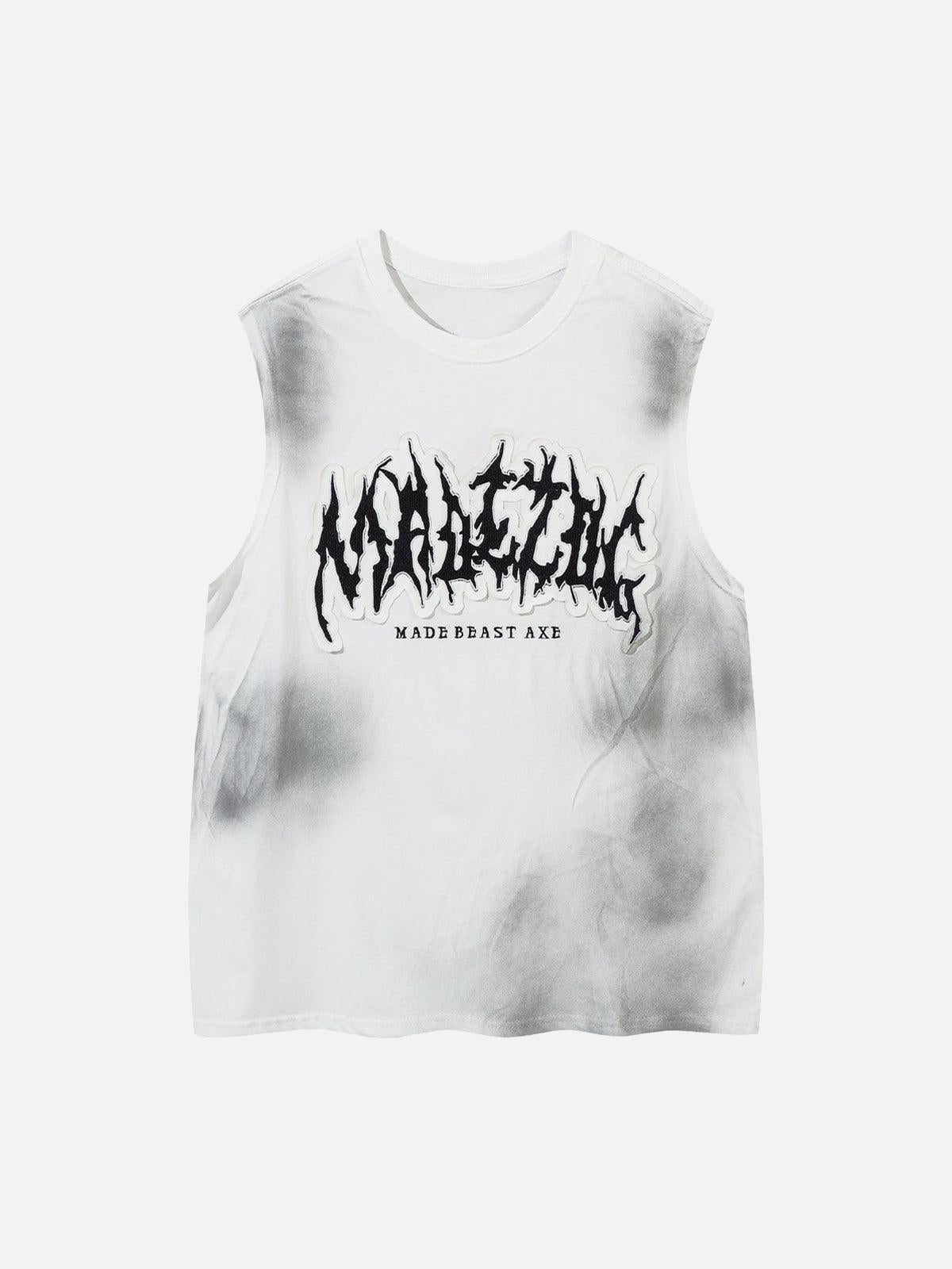 Concert Outfit Letter Patchwork Gradient Tank Top