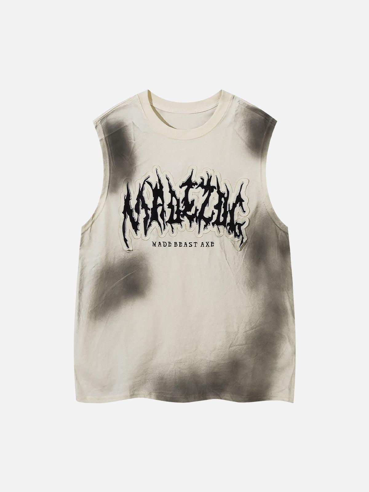 Concert Outfit Letter Patchwork Gradient Tank Top