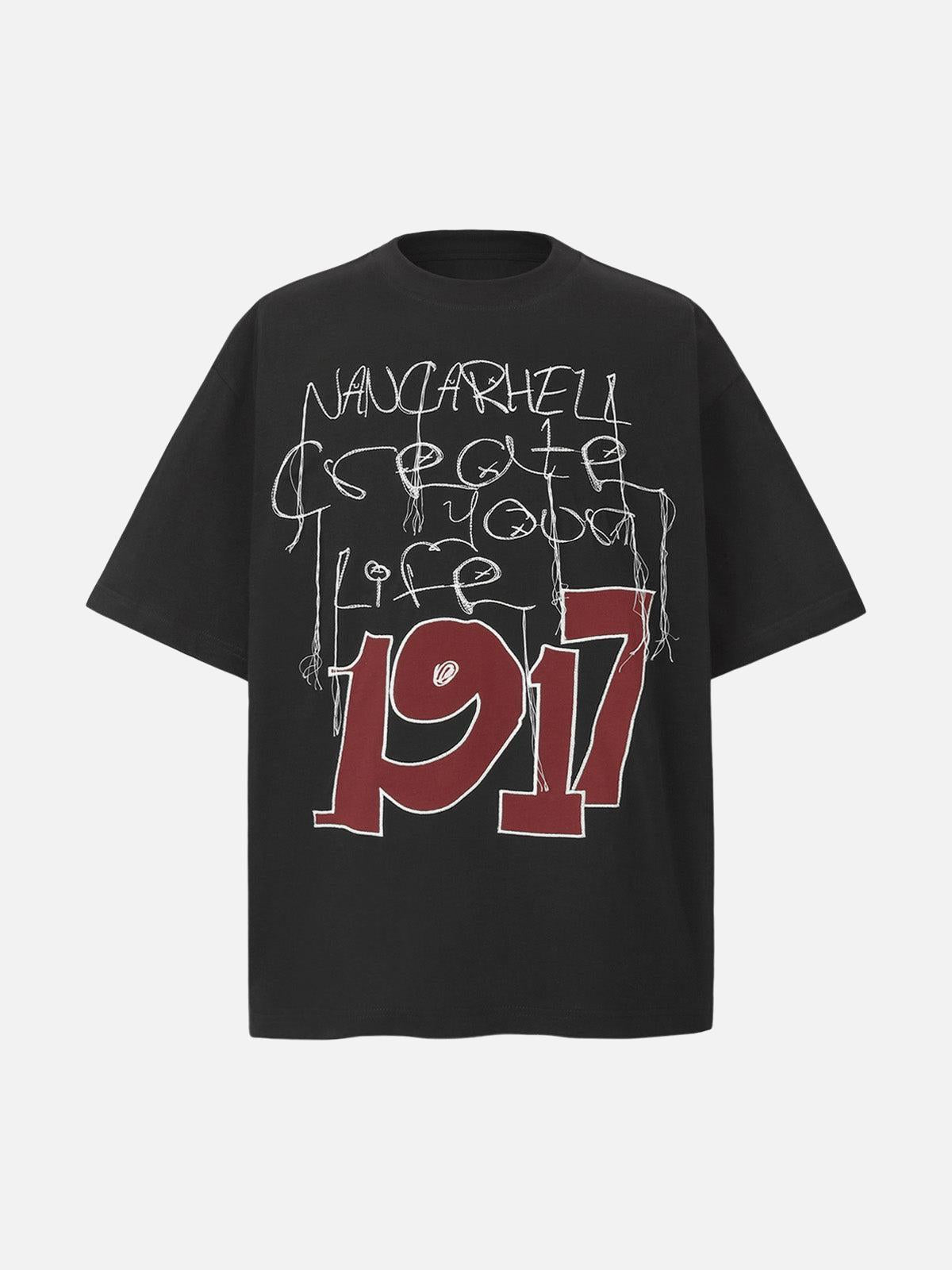 Concert Outfit Letter Print Short Sleeve T-Shirt