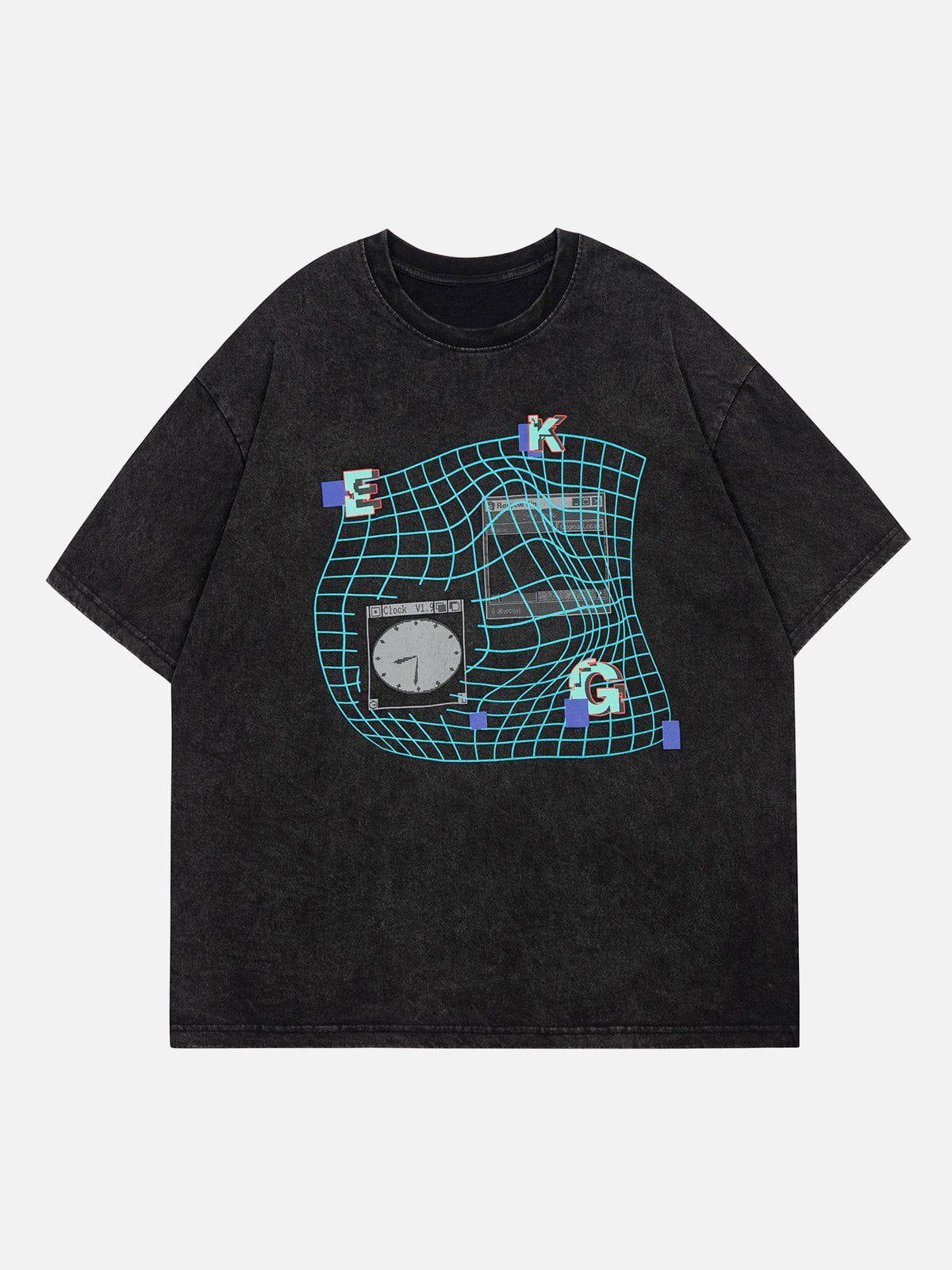Concert Outfit Letter Ripple Print Tee
