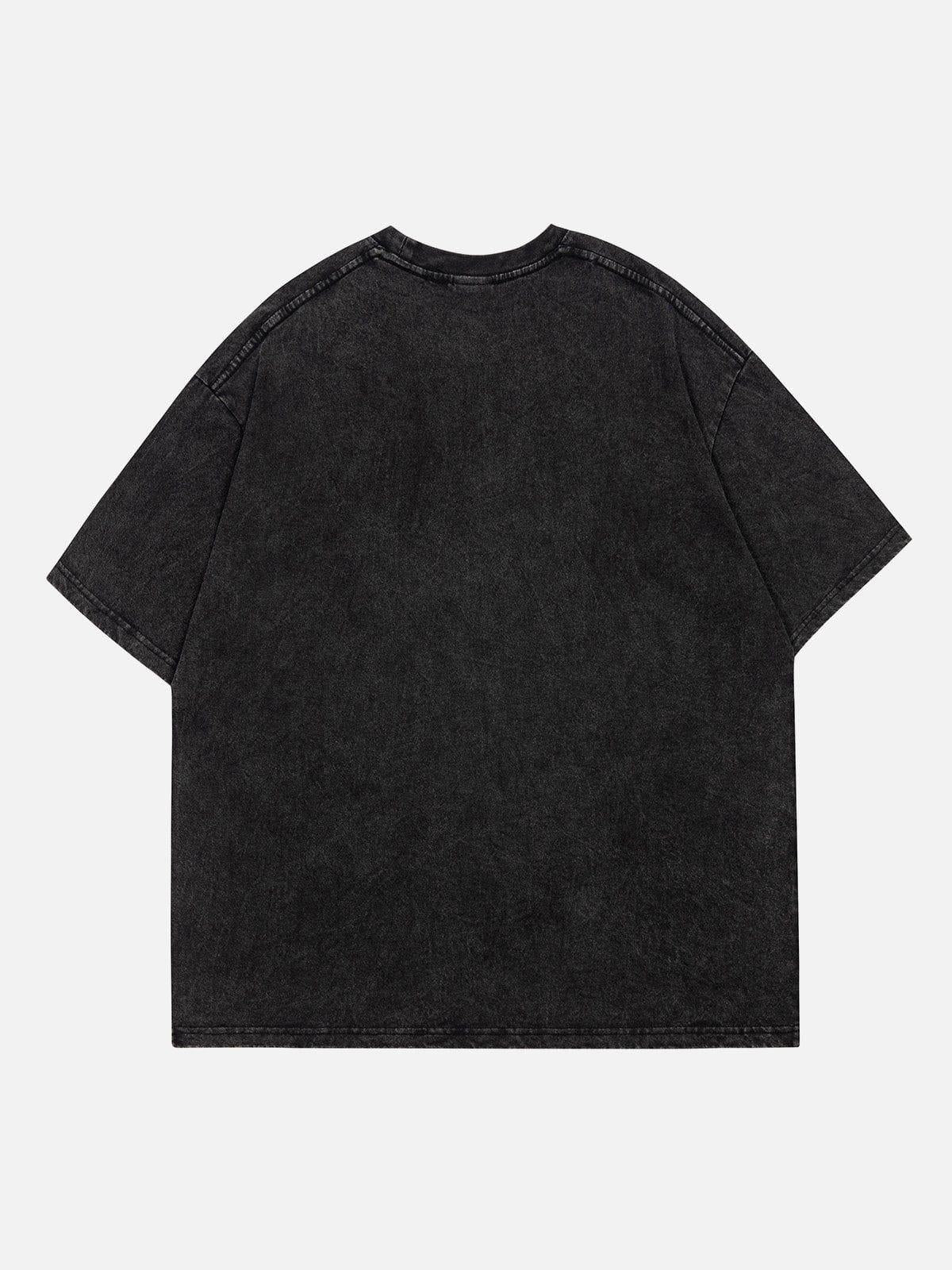 Concert Outfit Letter Ripple Print Tee