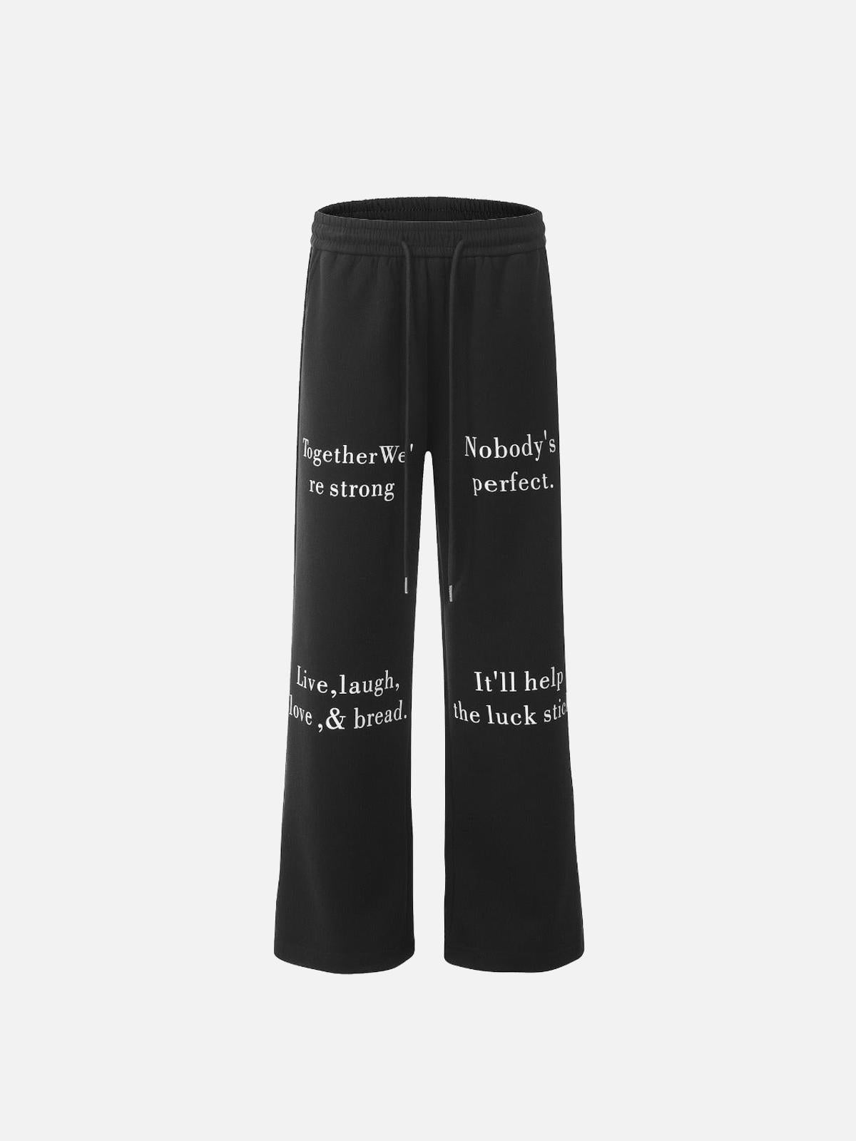 Concert Outfit Lettering Print Straight-Leg Sweatpants