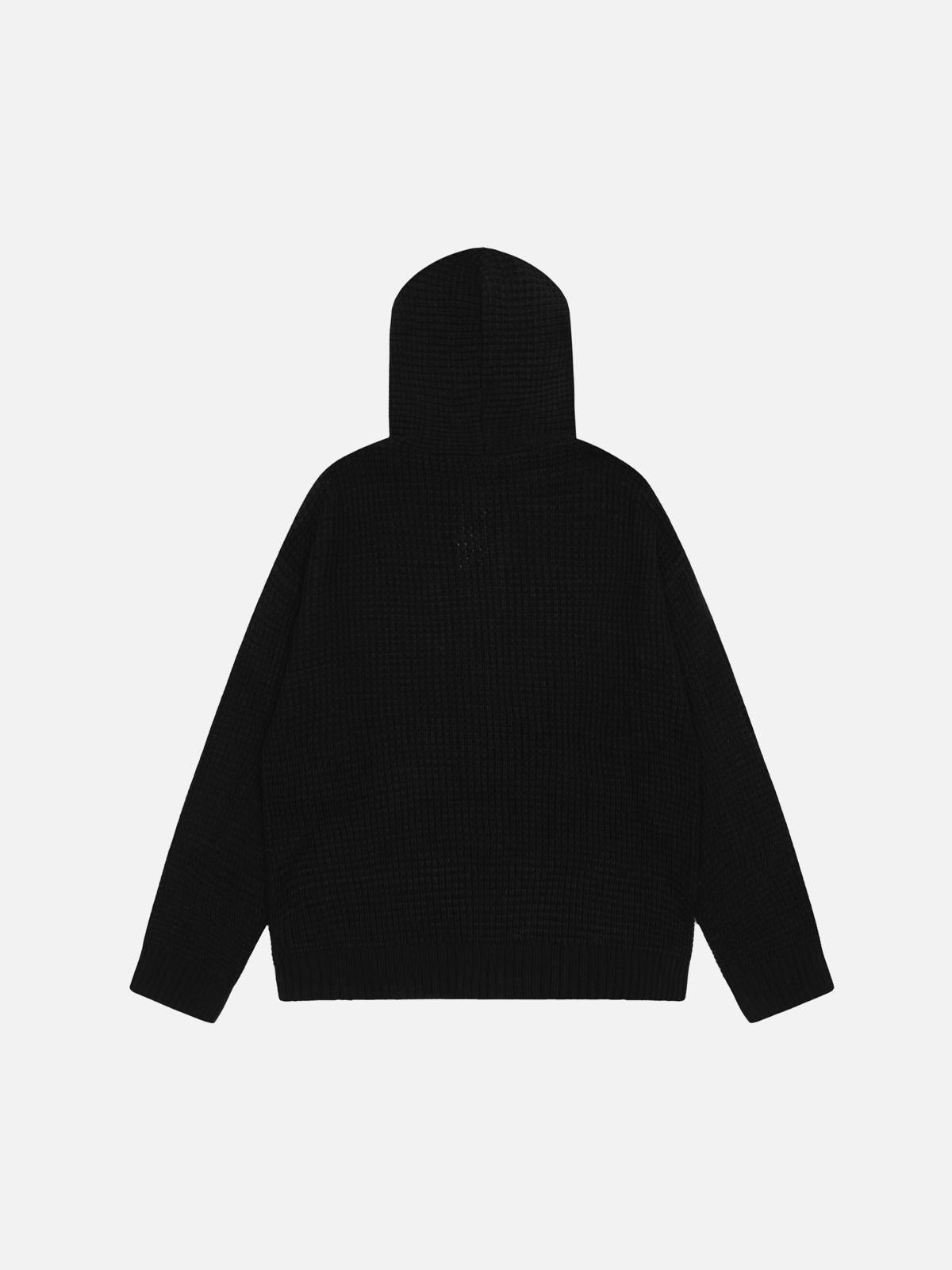 Concert Outfit Lettering Print Zip-Up Hoodie