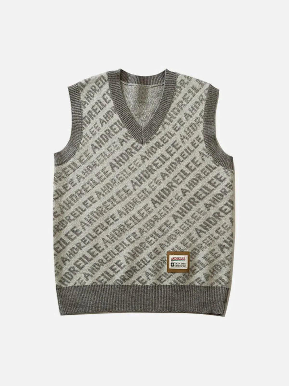 Concert Outfit Letters Graphic Sweater Vests