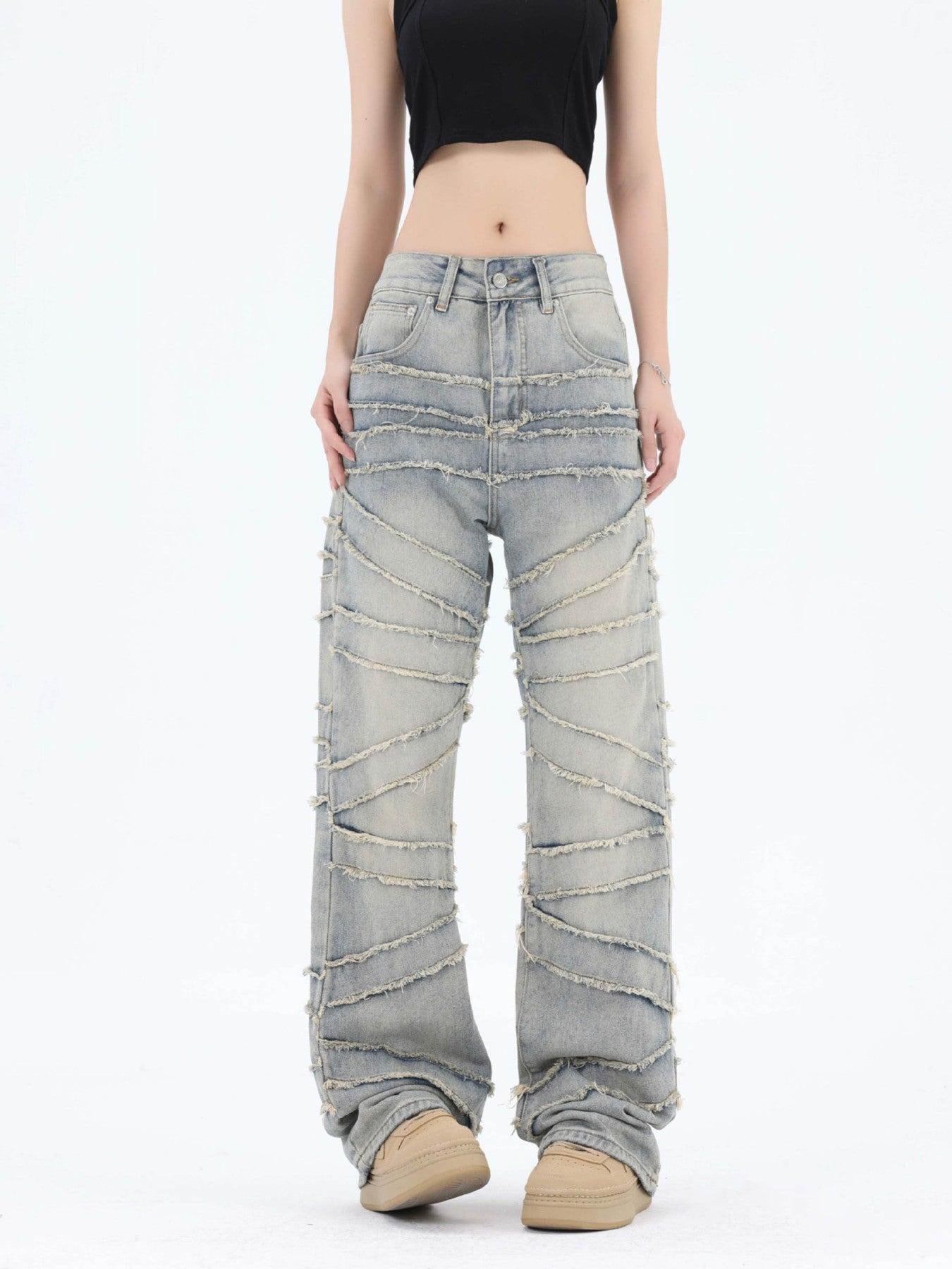 Concert Outfit Loose Wide Leg Cat Whisker Jeans