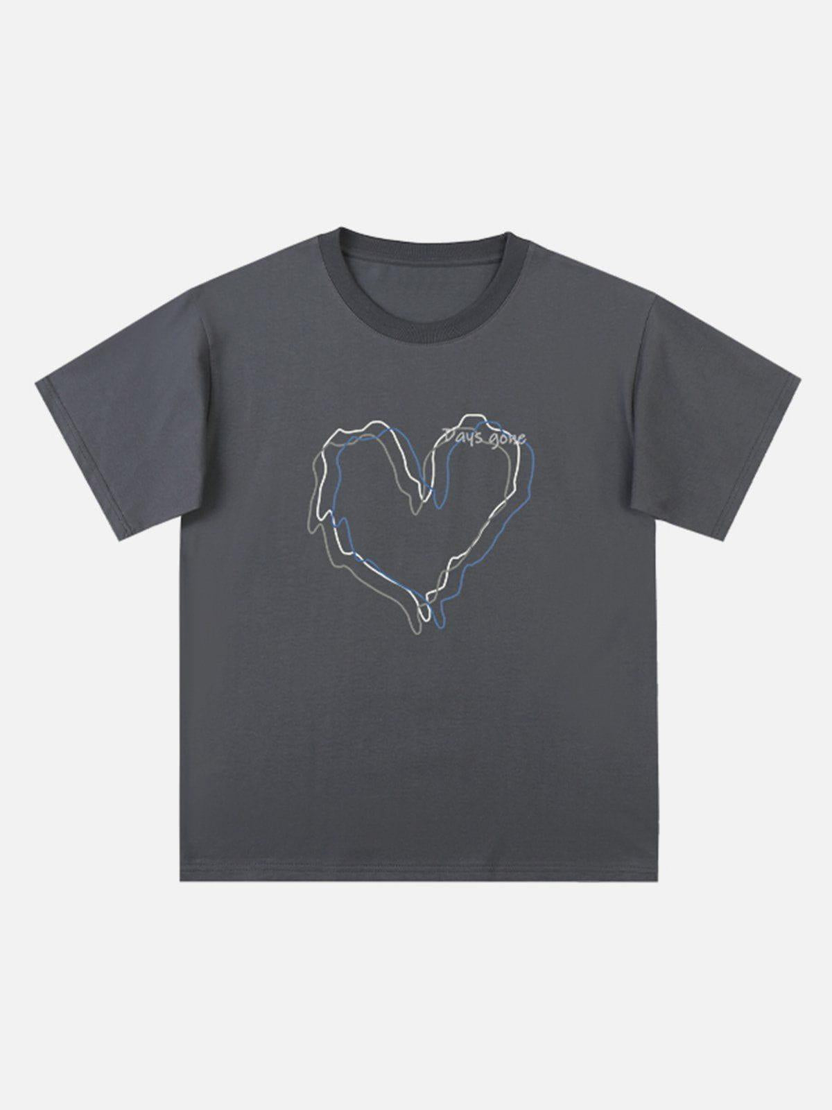 Concert Outfit Love Lines Print Tee