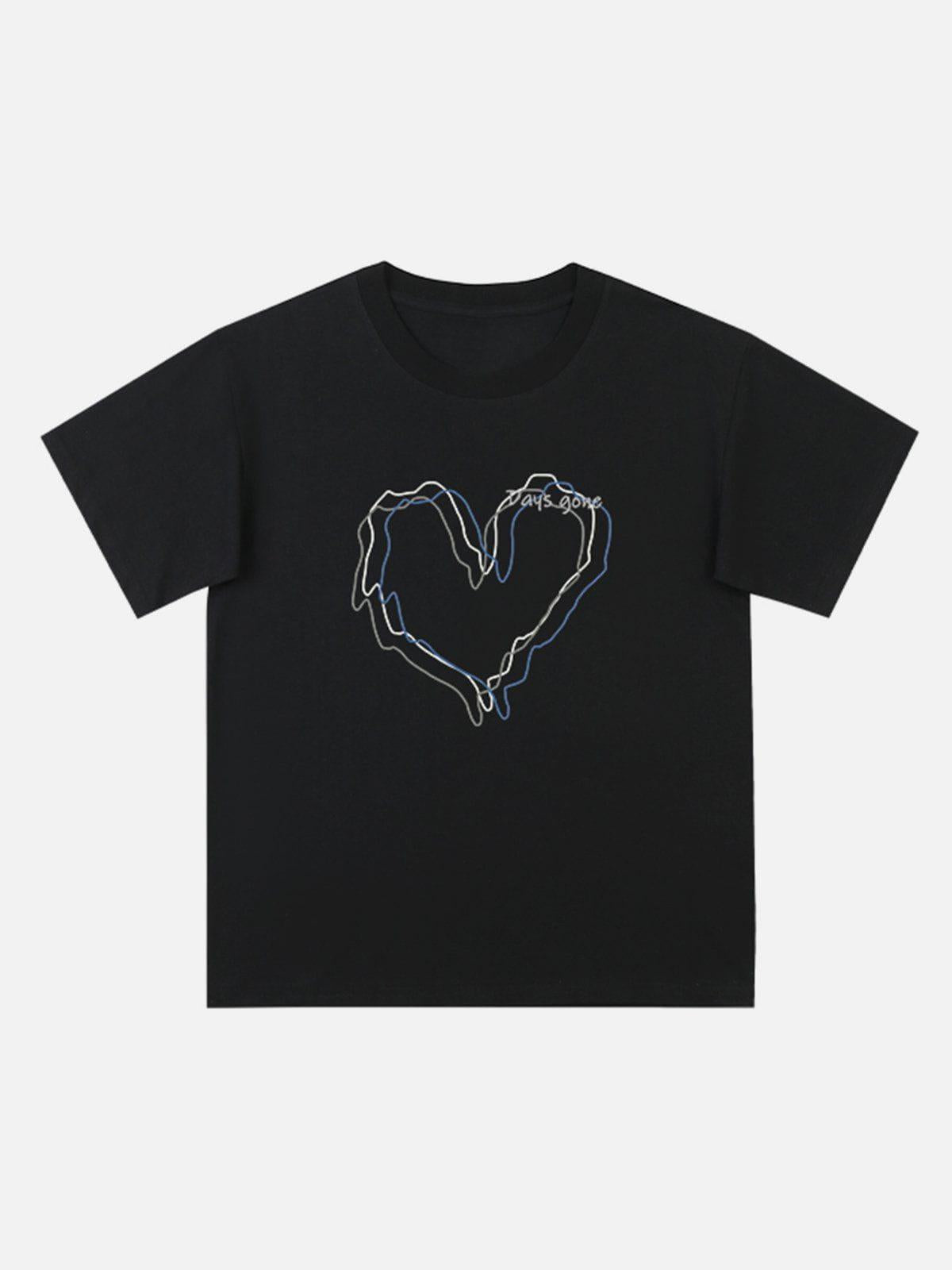 Concert Outfit Love Lines Print Tee