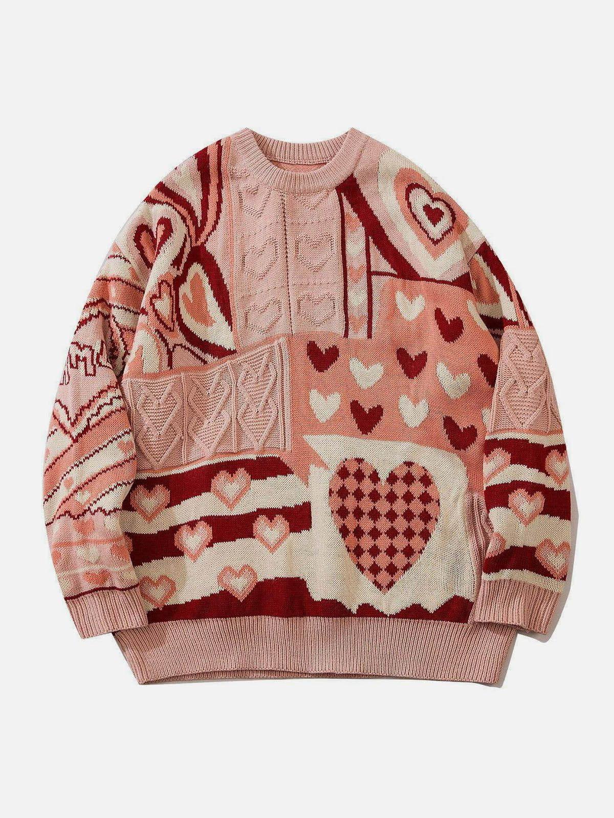 Concert Outfit Love Weaving Knit Sweater