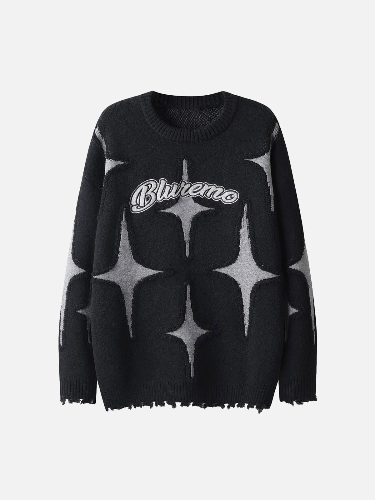 Concert Outfit Maillard Star Tassel Ripped Sweater