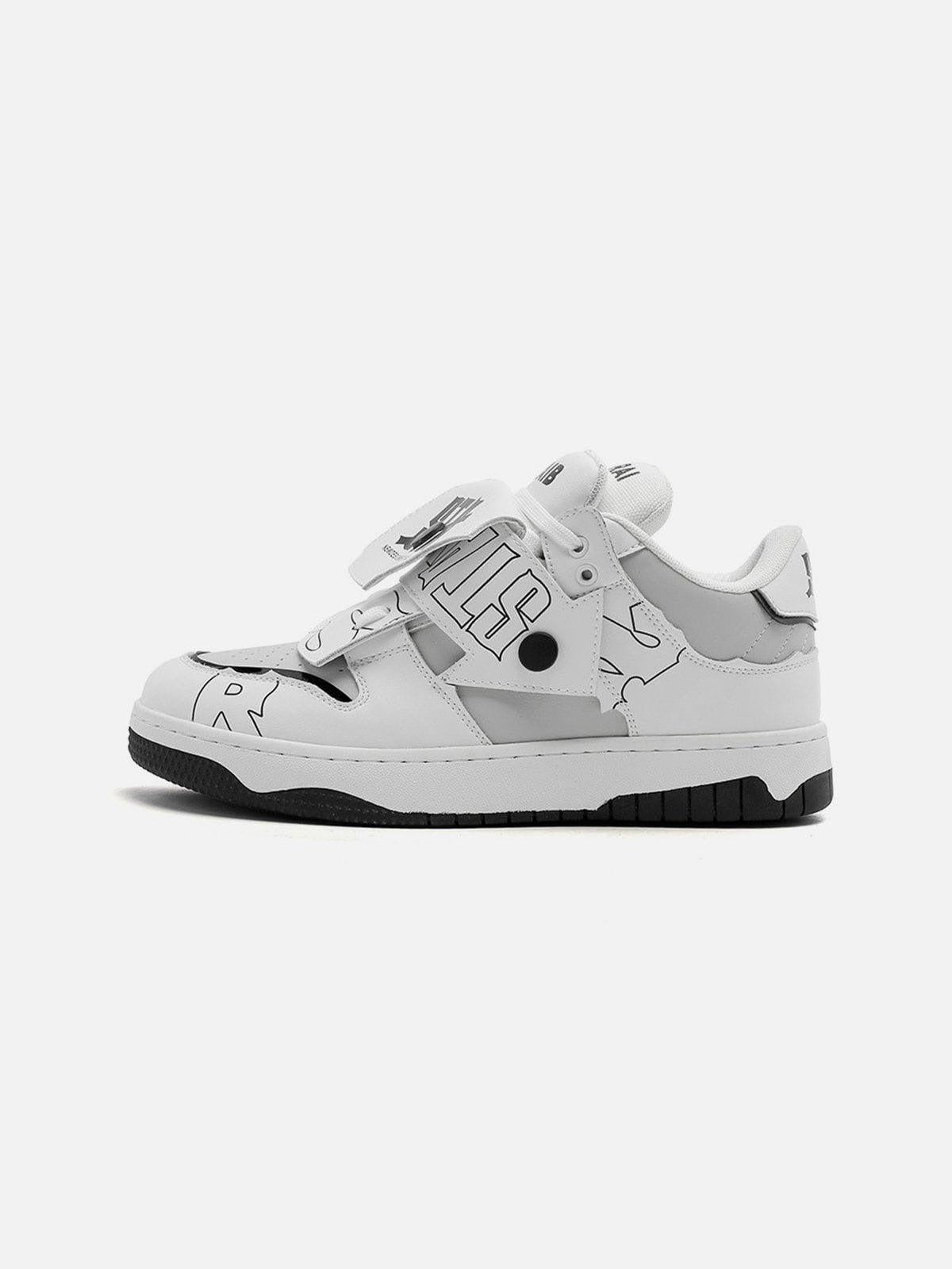 Concert Outfit Mid-Top Color Blocking Skate Shoes