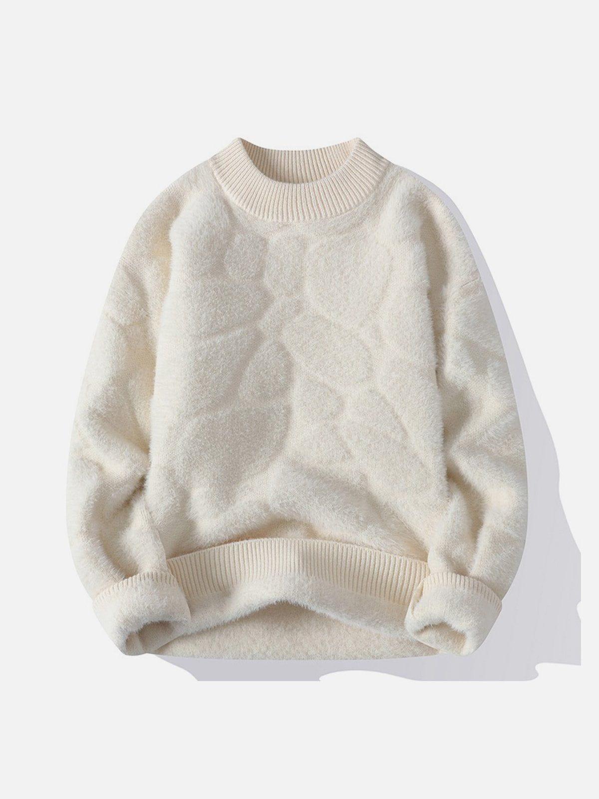 Concert Outfit Mink Fleece Solid Warm Sweater
