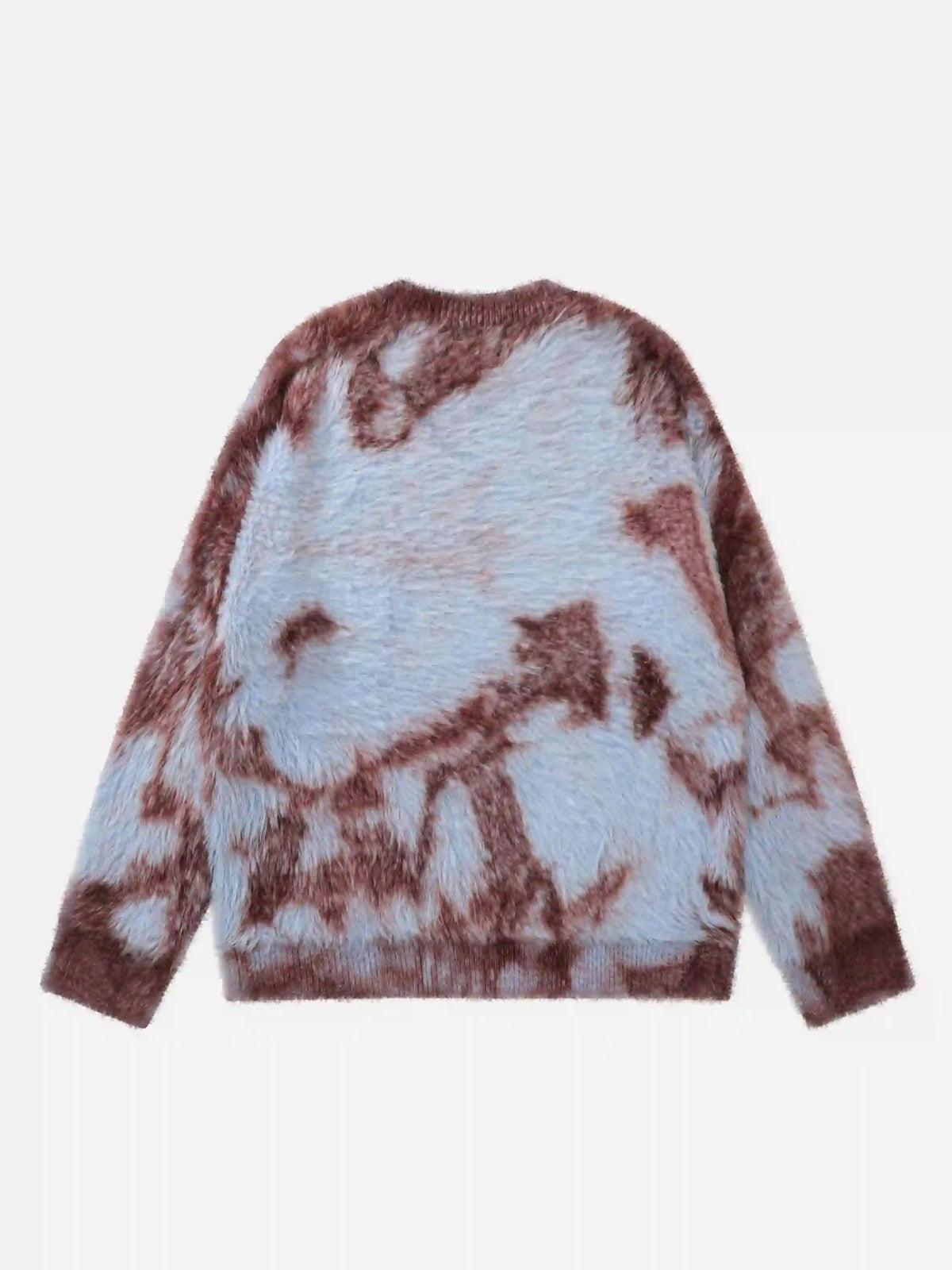 Concert Outfit Mohair Tie-Dye Design Sweater