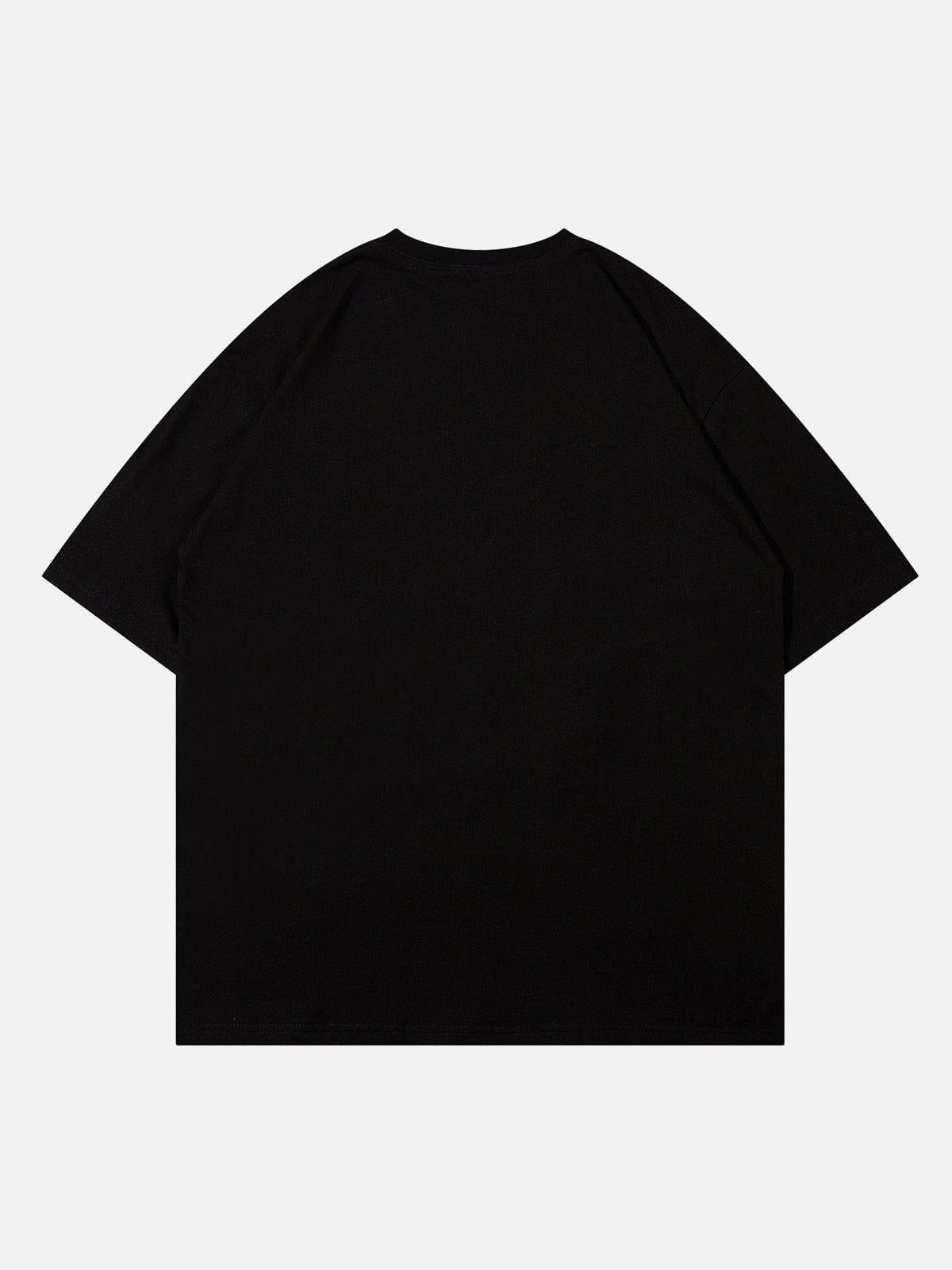 Concert Outfit Monster Embroidery Print Tee
