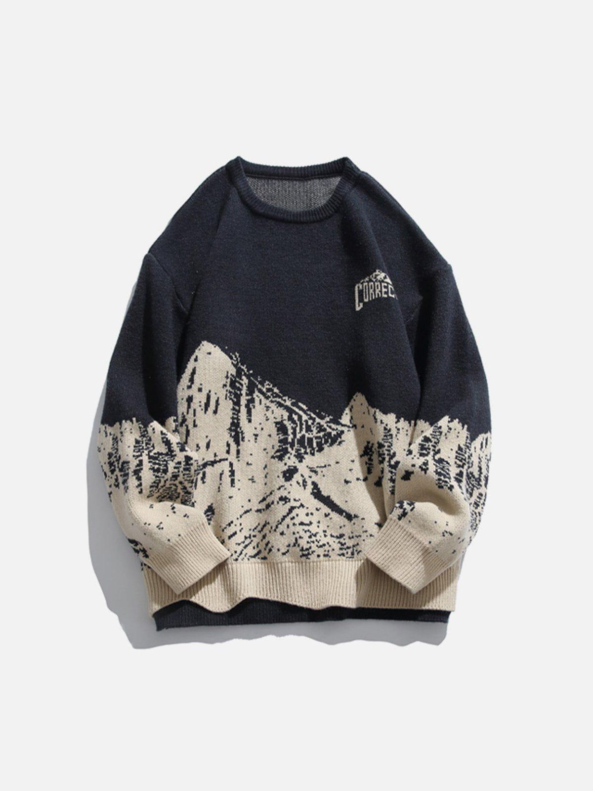 Concert Outfit Mountains Knit Sweater