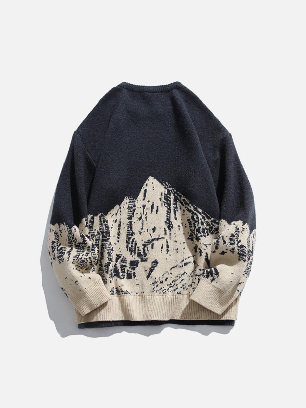 Concert Outfit Mountains Knit Sweater
