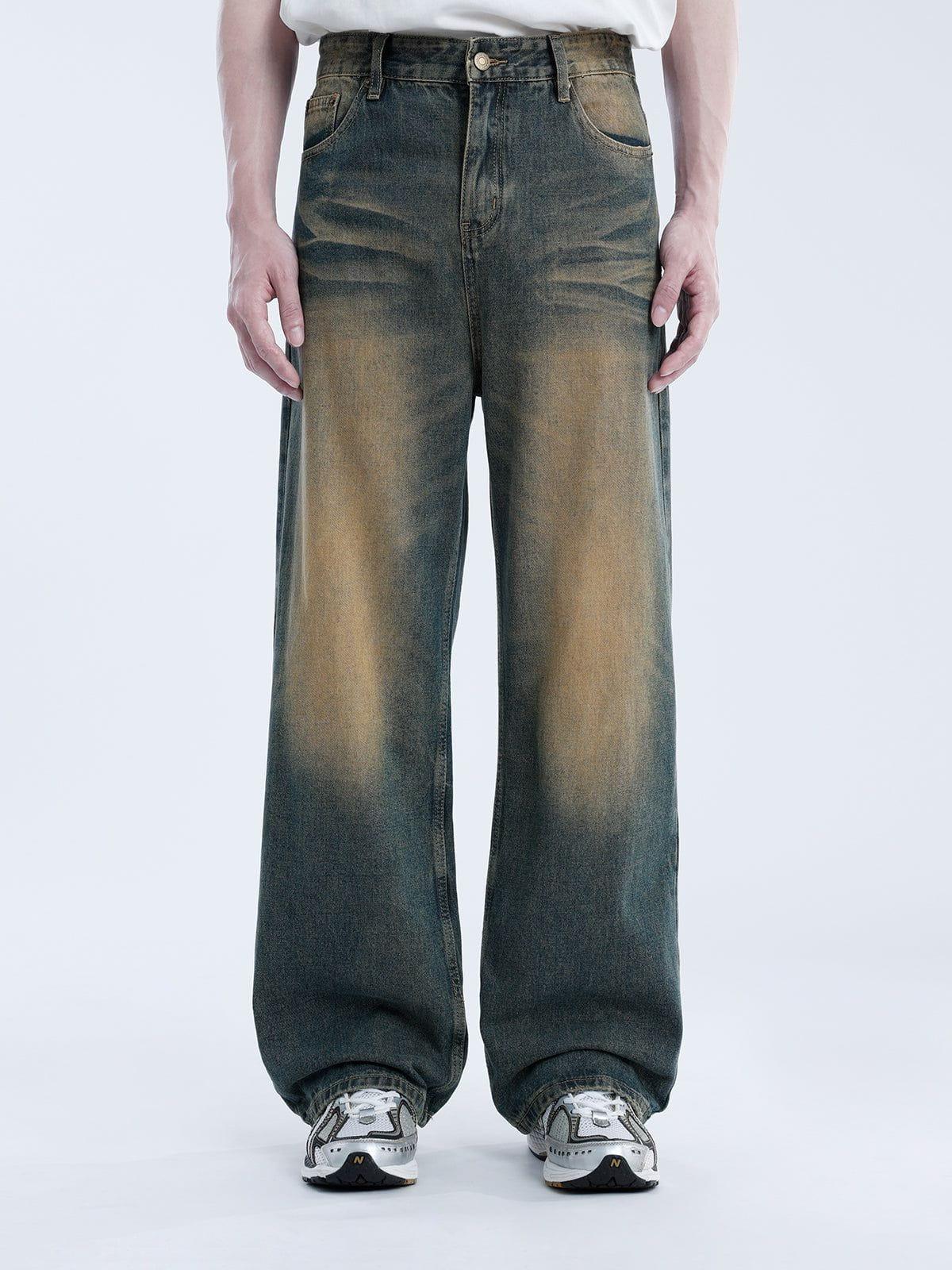Concert Outfit Mud Dyeing Washed Jeans