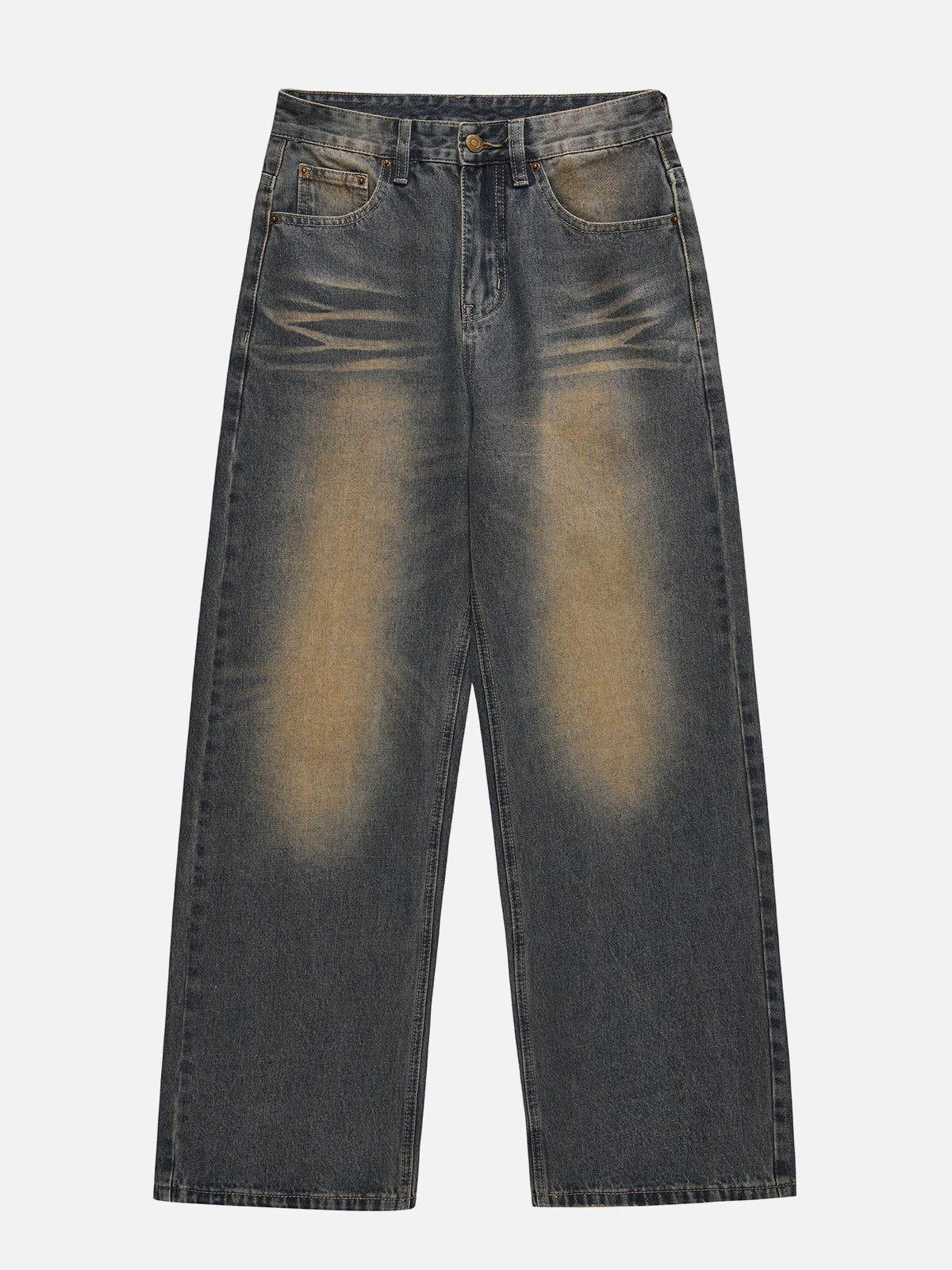 Concert Outfit Mud Dyeing Washed Jeans