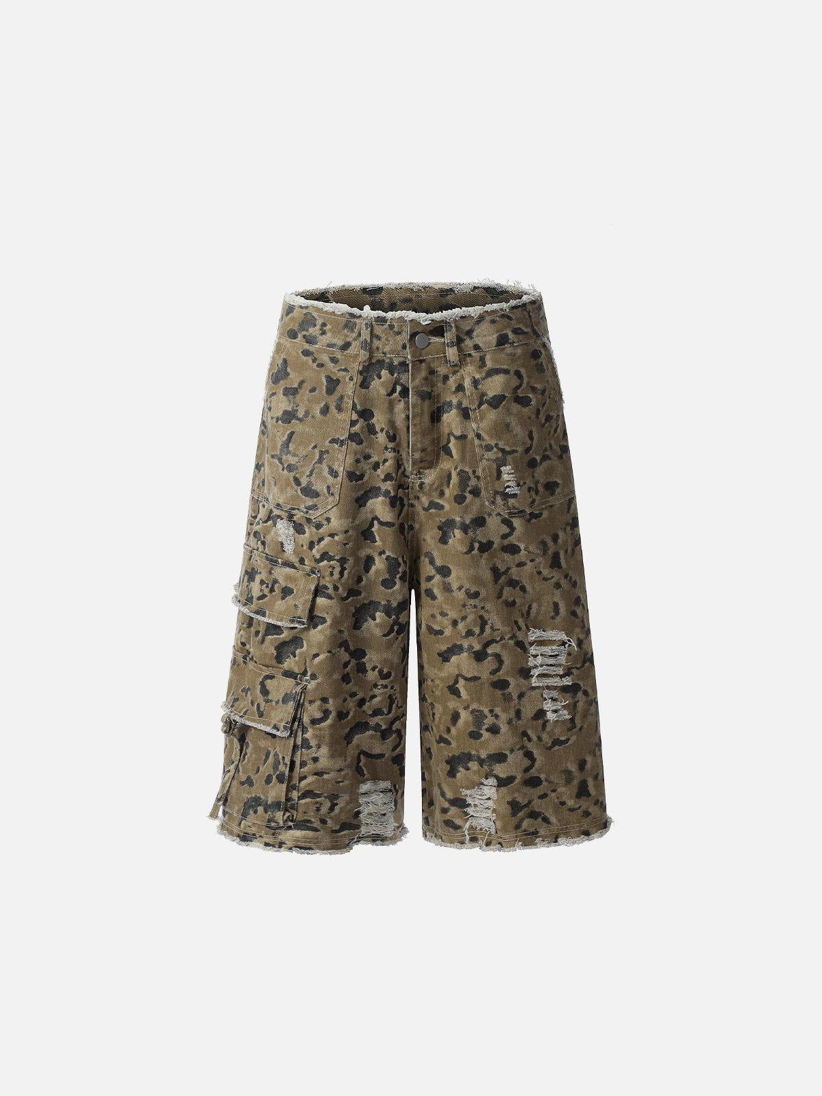 Concert Outfit Multi Pocket Fringe Longline Jorts