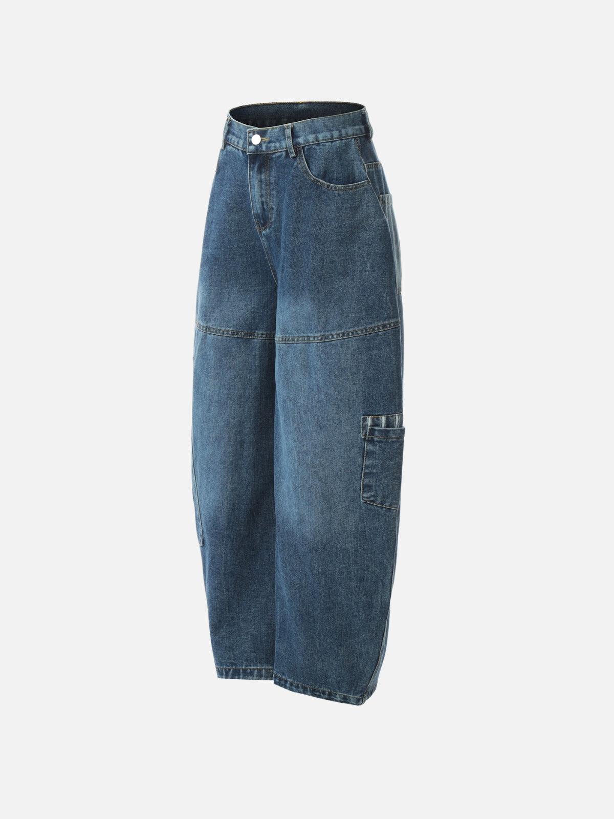 Concert Outfit Multi Pocket Loose Barrel Jeans