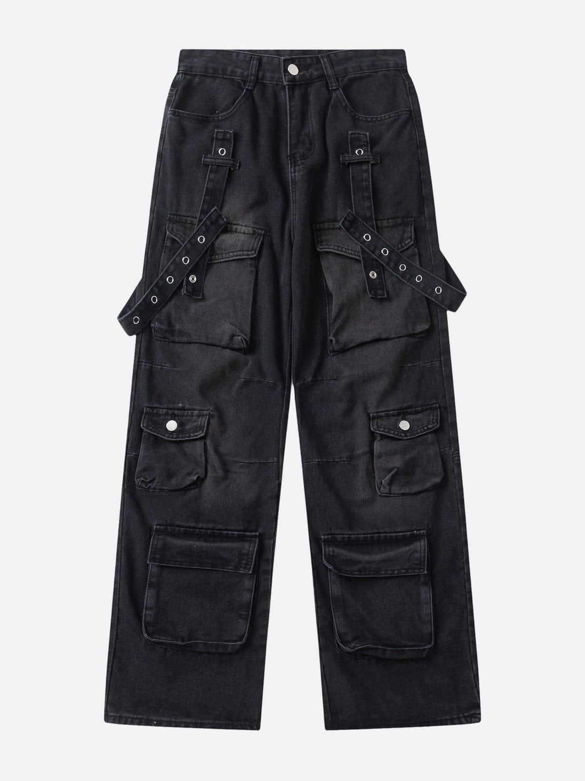 Concert Outfit Multi-Pocket Workwear Jeans