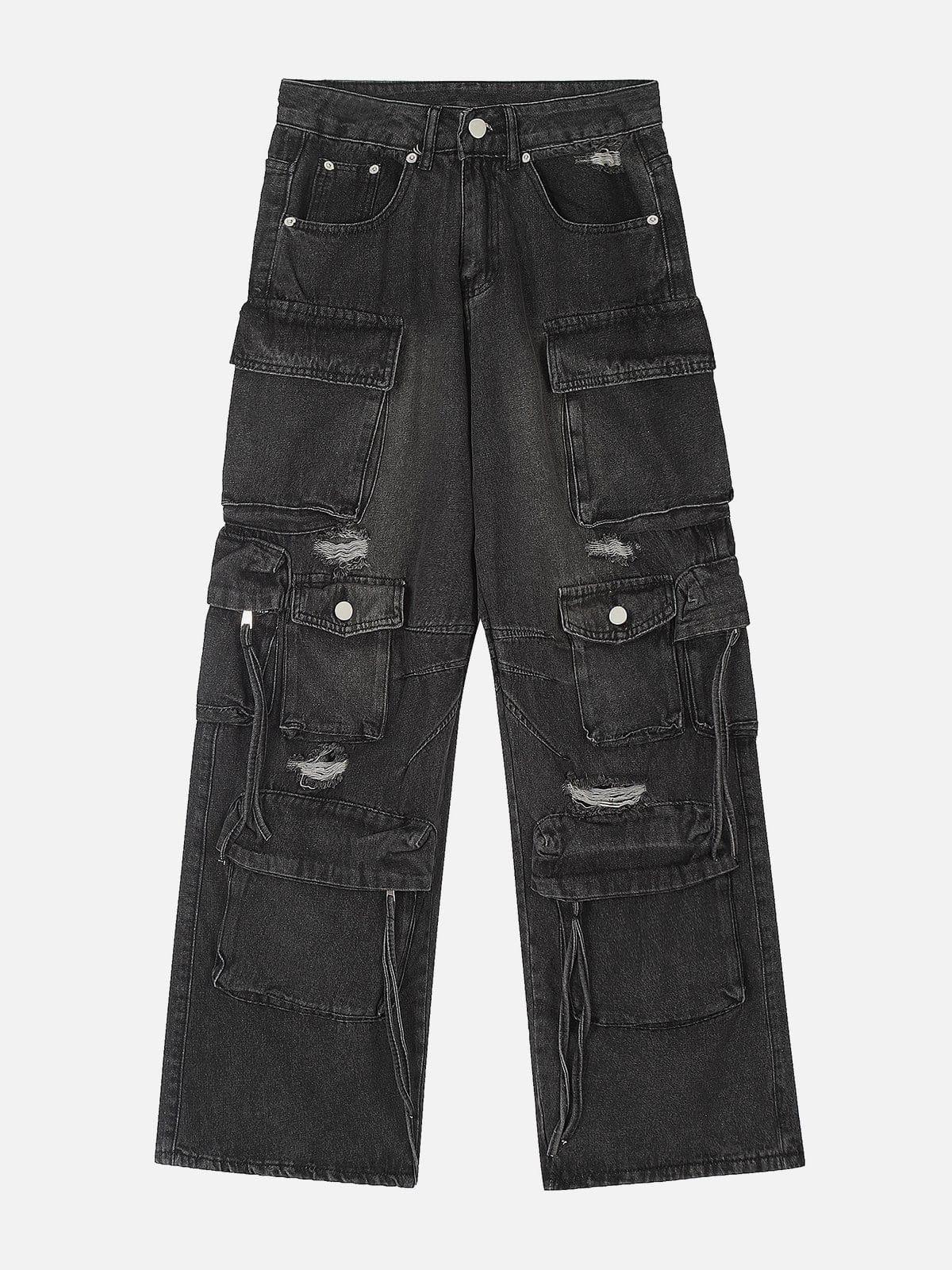 Concert Outfit Multiple Pockets Washable Jeans