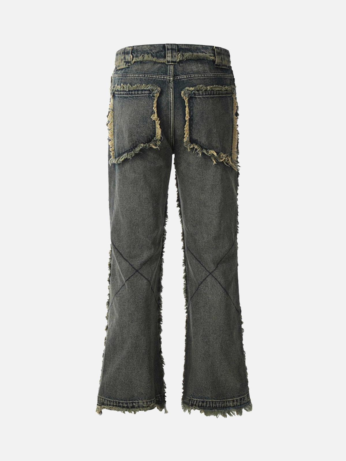 Concert Outfit Old Raw Hem Straight Leg Micro Flare Jeans