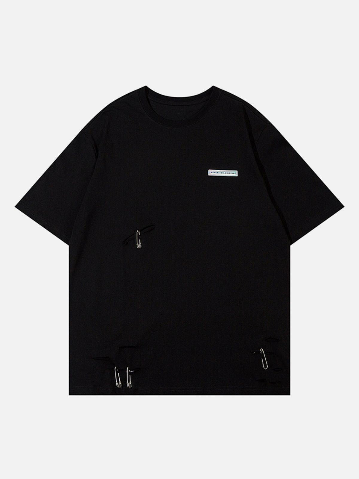 Concert Outfit Paper Clip Decoration Tee