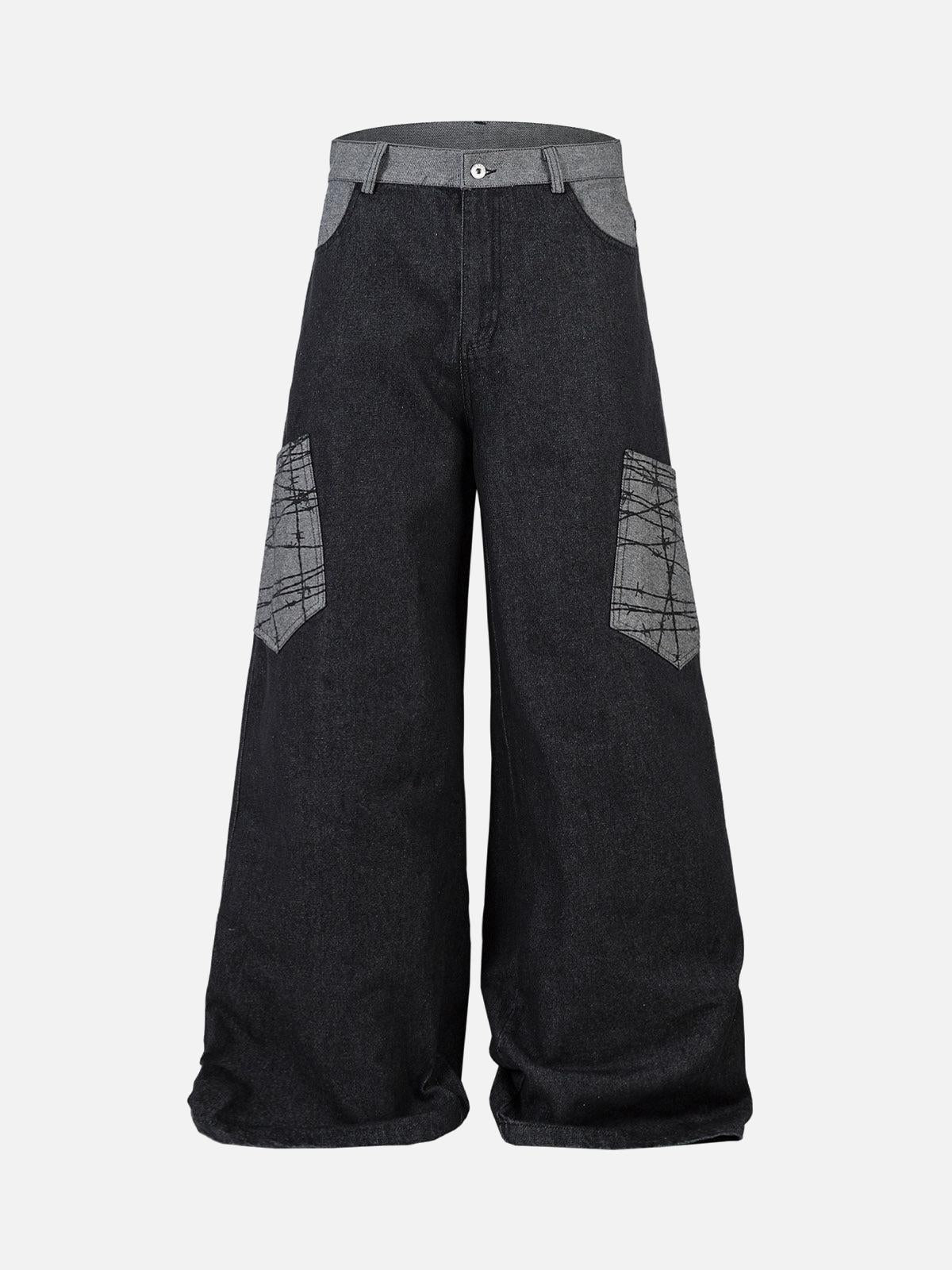 Concert Outfit Patch Pocket Baggy Jeans