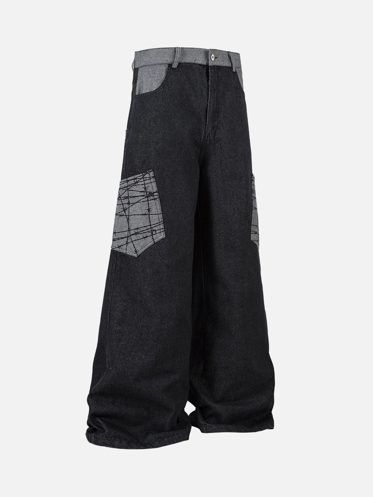 Concert Outfit Patch Pocket Baggy Jeans