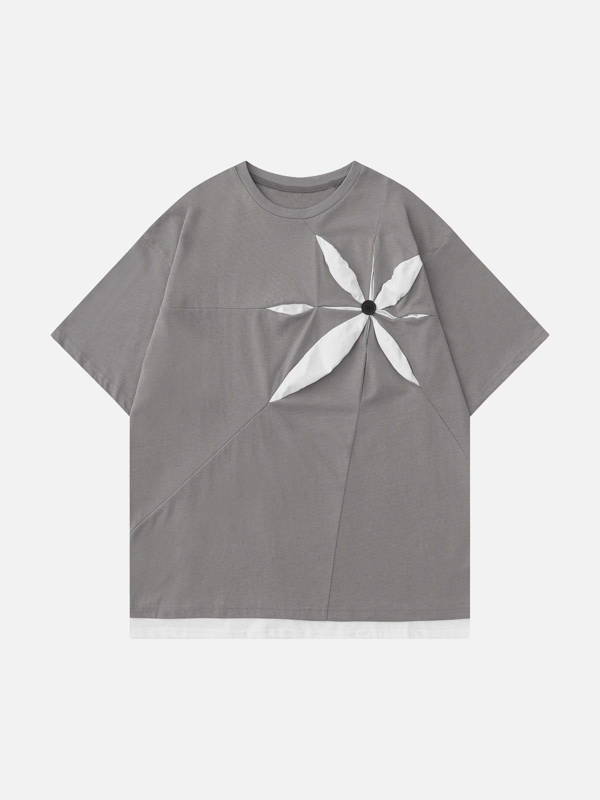 Concert Outfit Patchwork 3D Dimensional Design Tee