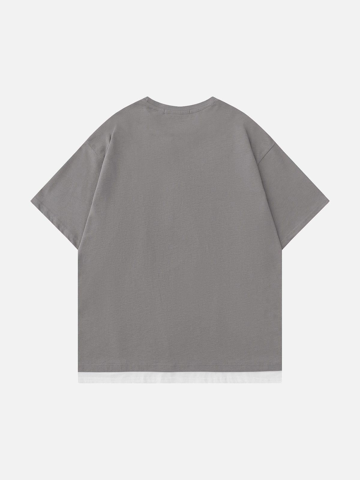 Concert Outfit Patchwork 3D Dimensional Design Tee