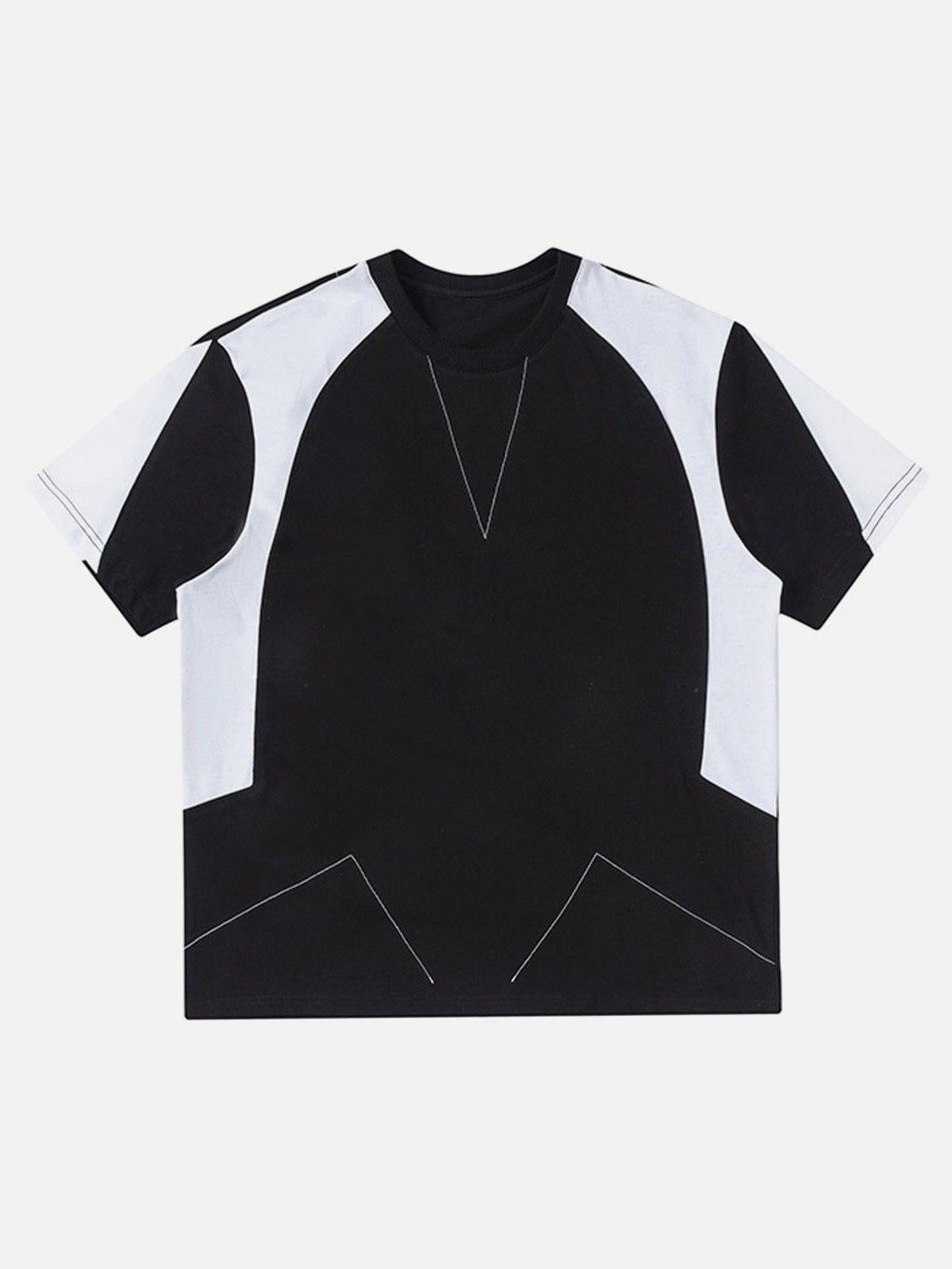 Concert Outfit Patchwork Color Blocking Tee
