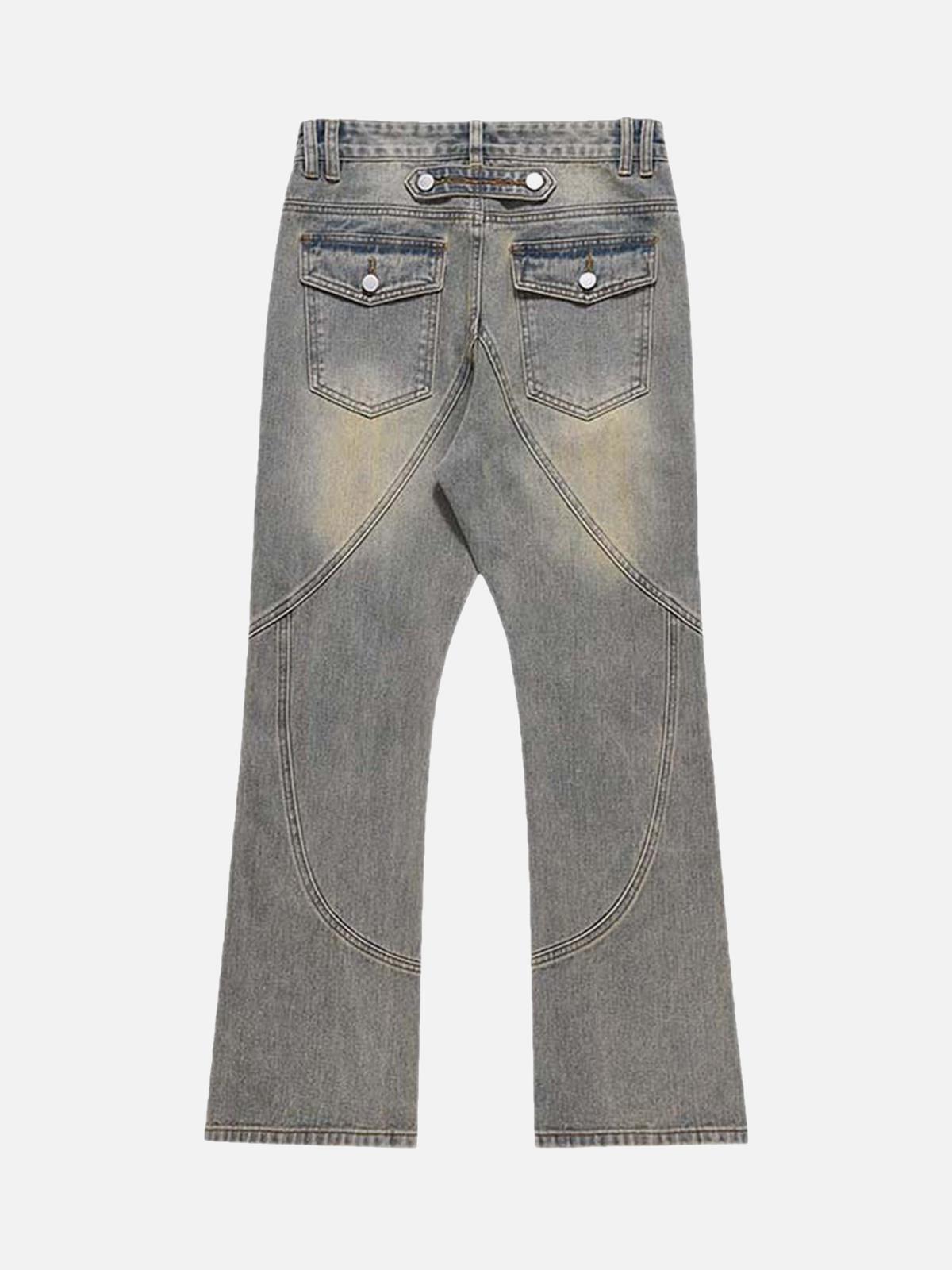 Concert Outfit Patchwork Stressed Jeans
