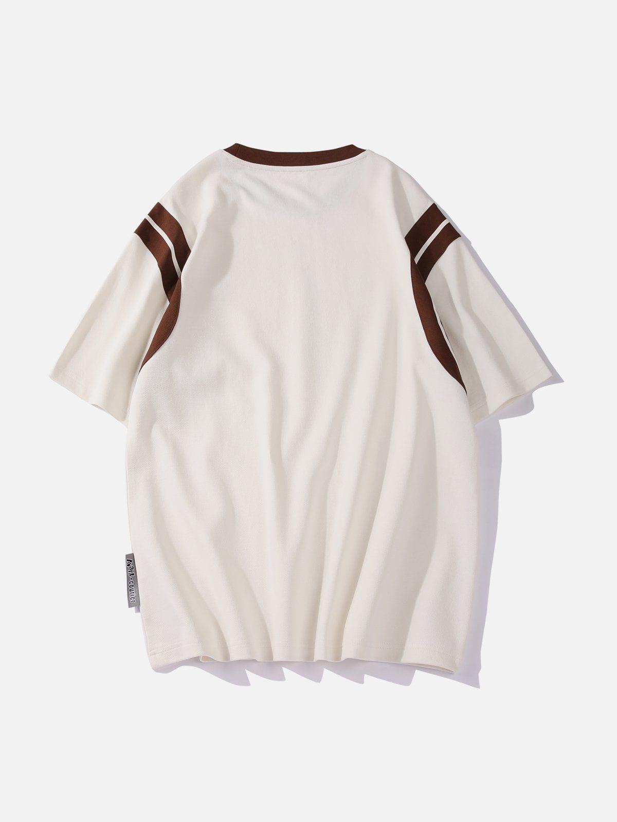 Concert Outfit Patchwork Stripe Tee