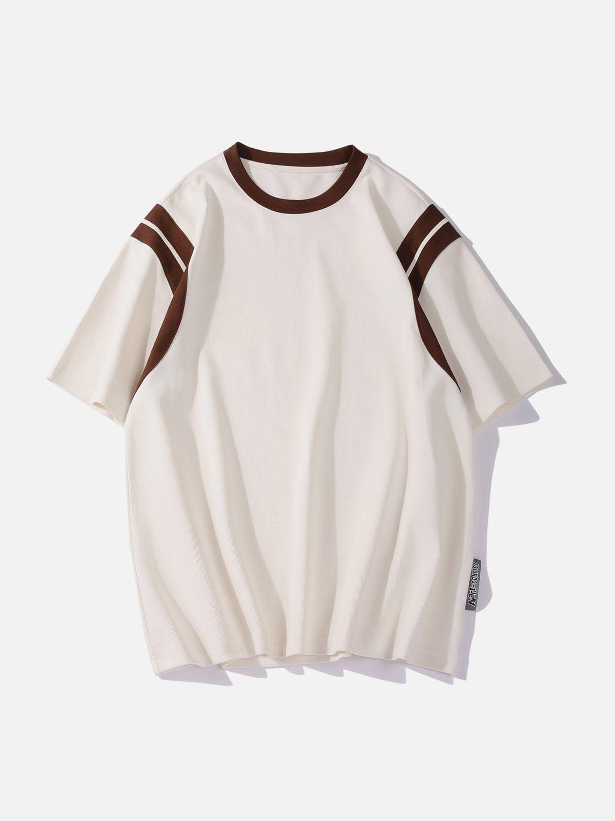 Concert Outfit Patchwork Stripe Tee