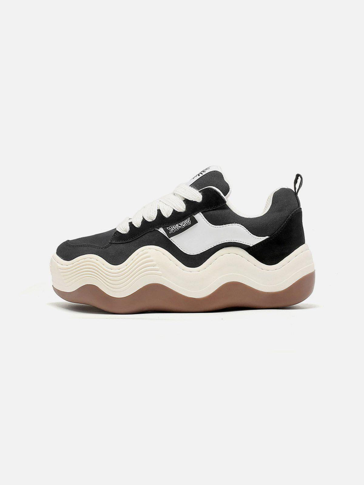 Concert Outfit Patchwork Thick Sole Dissolving Shoes