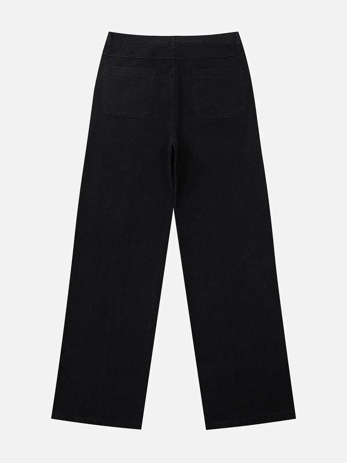 Concert Outfit Patchwork Washed Design Jeans