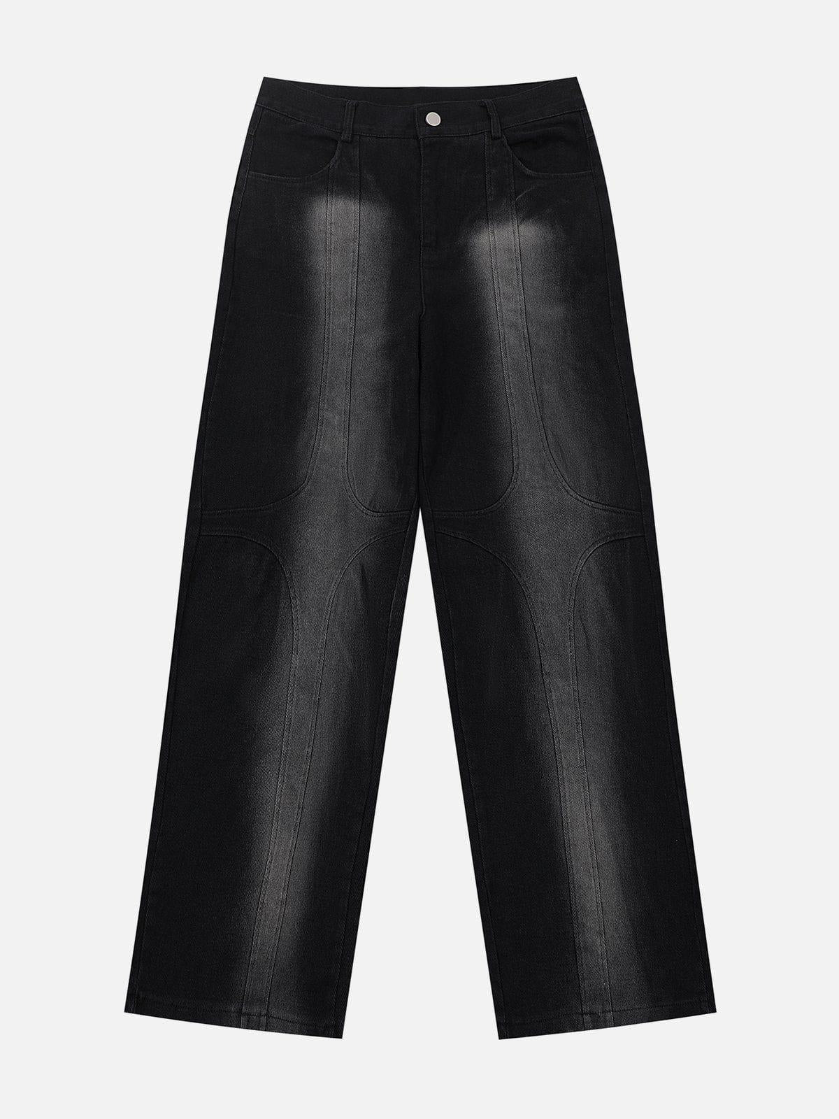 Concert Outfit Patchwork Washed Design Jeans