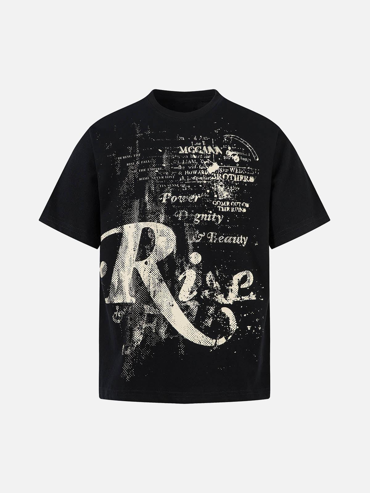Concert Outfit Phantom Letter Print T-Shirt