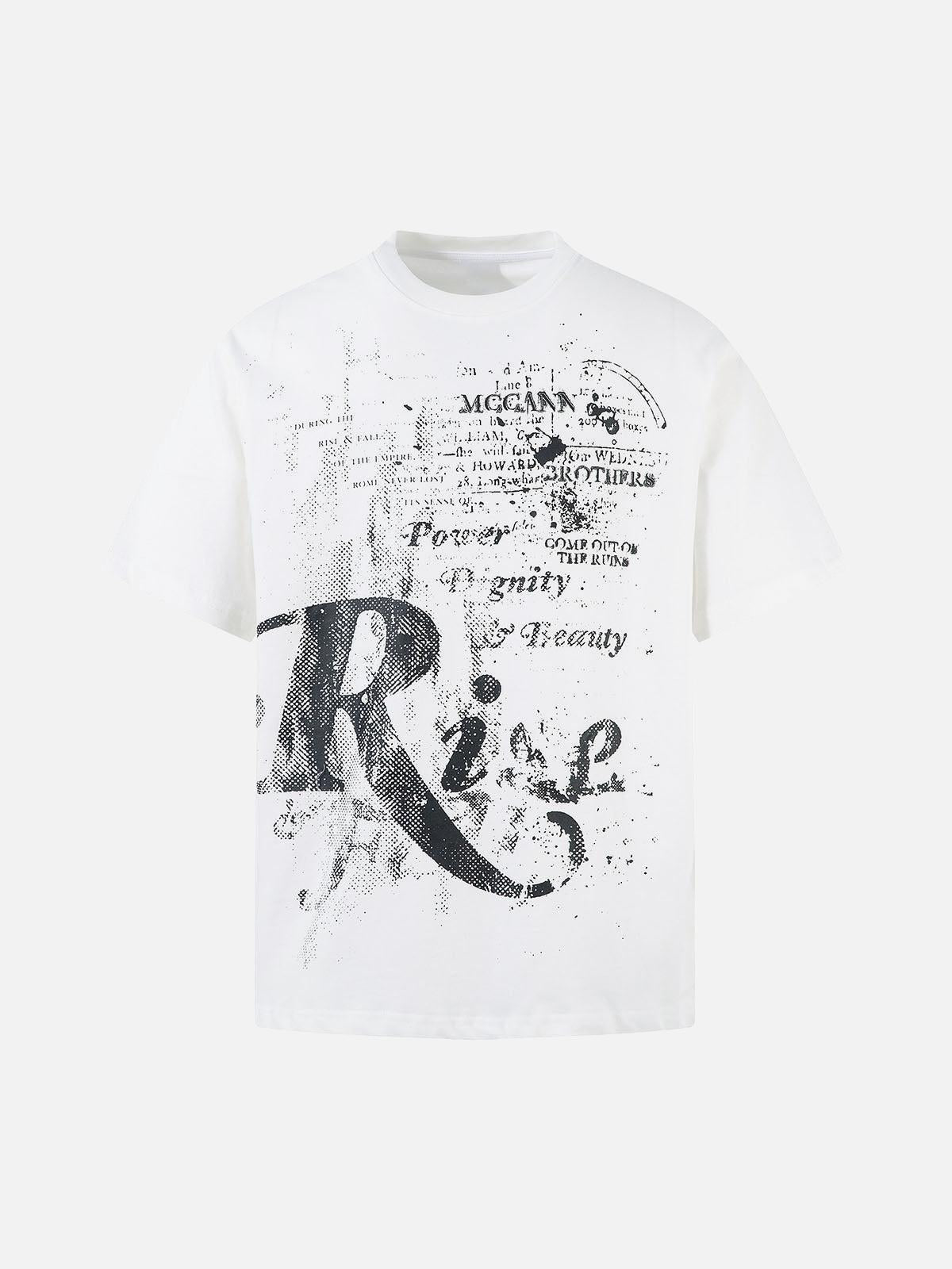 Concert Outfit Phantom Letter Print T-Shirt