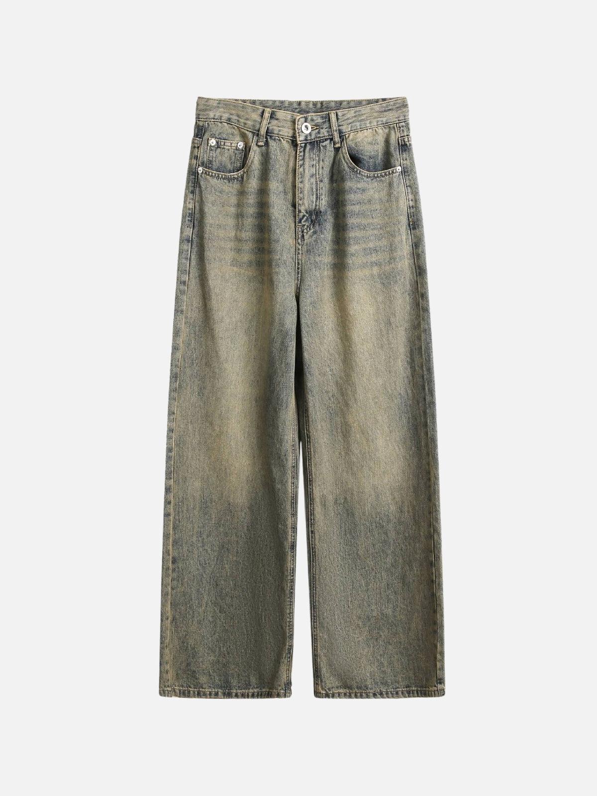 Concert Outfit Plaid Pocket Washed Jeans