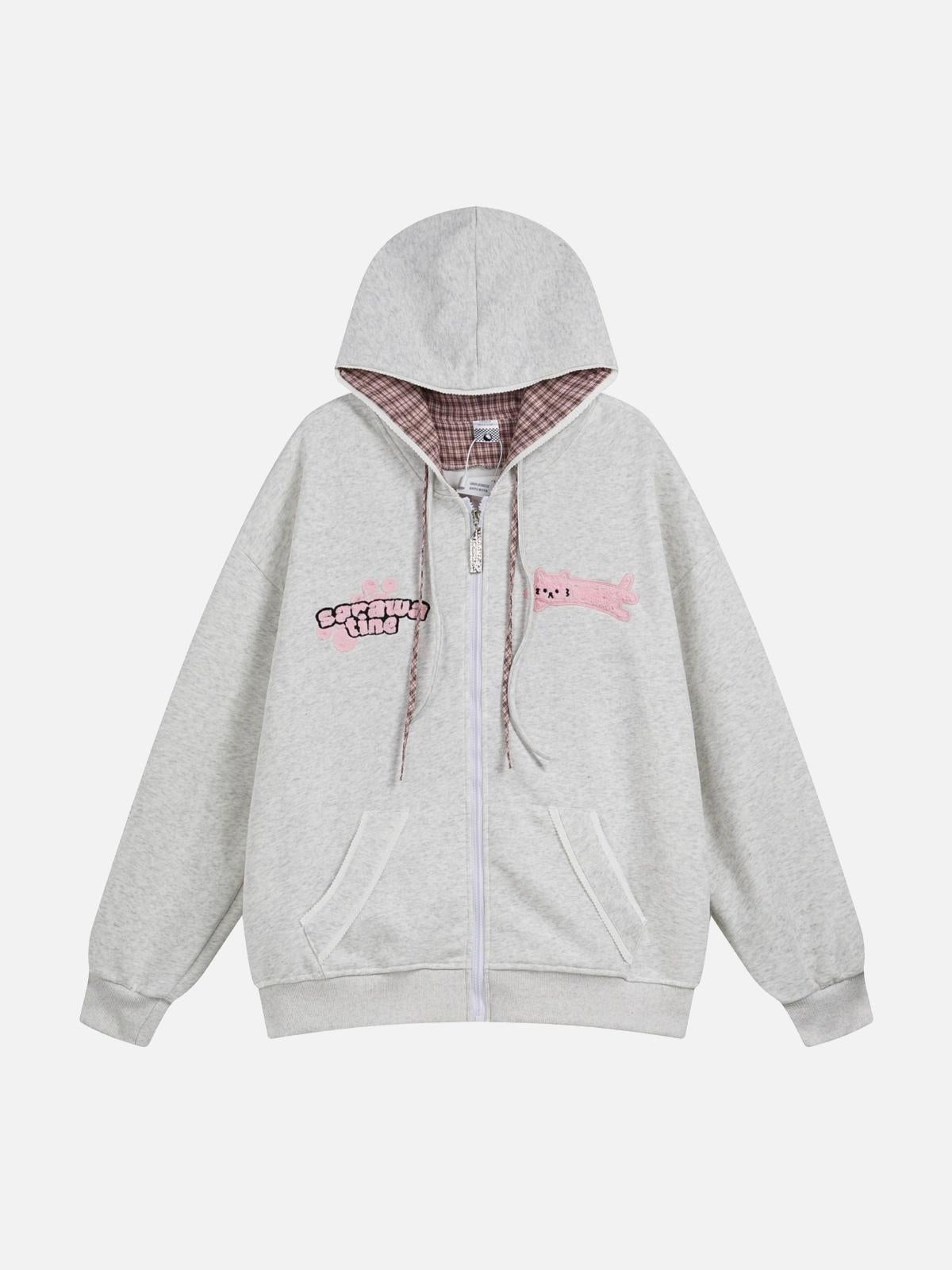 Concert Outfit Plaid Stacked Color Hoodie