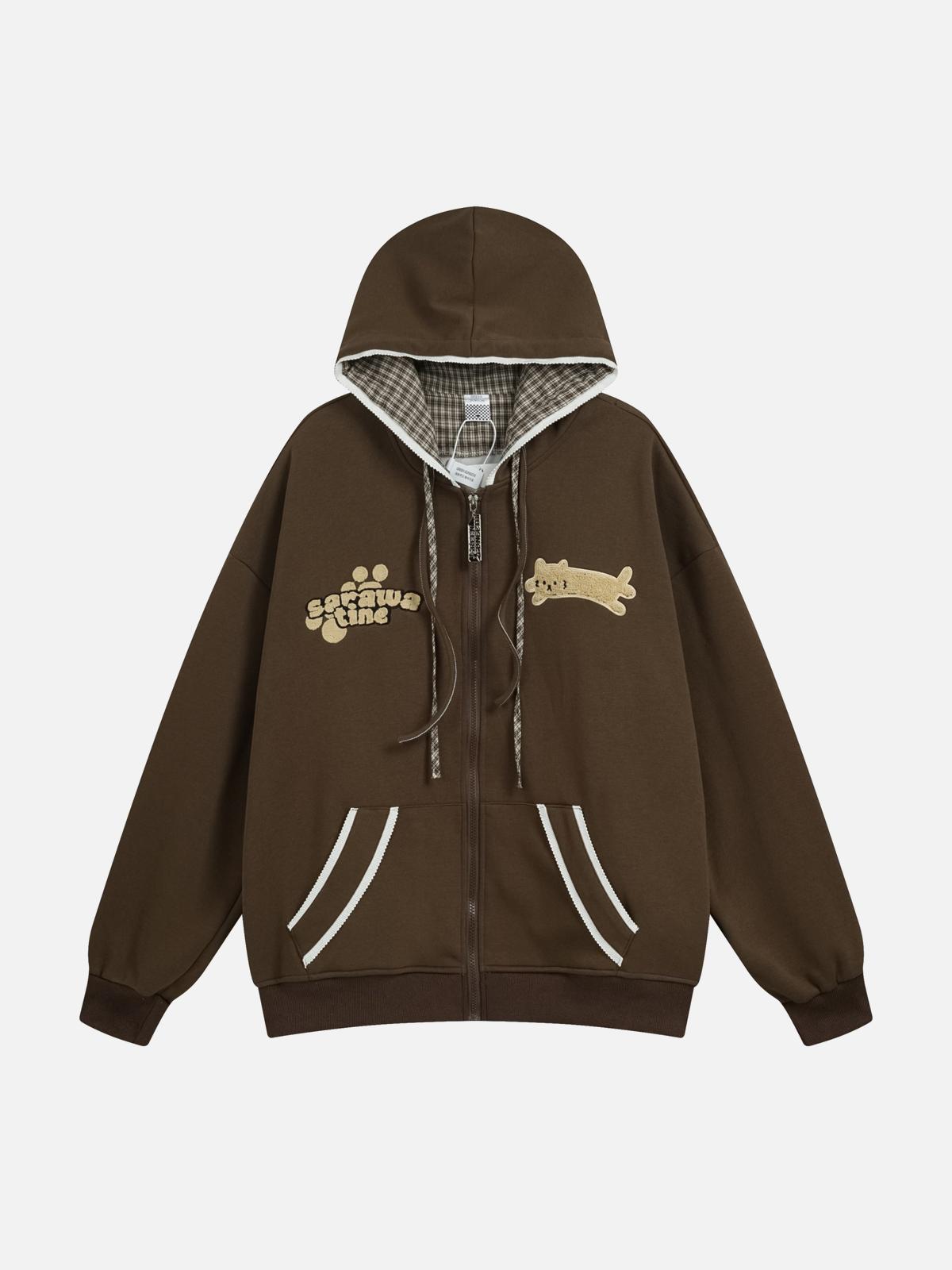 Concert Outfit Plaid Stacked Color Hoodie