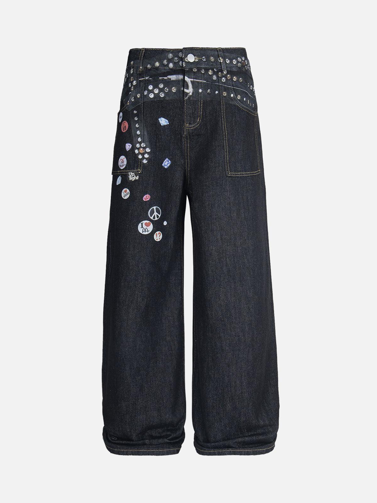 Concert Outfit Print RO Style Baggy Jeans