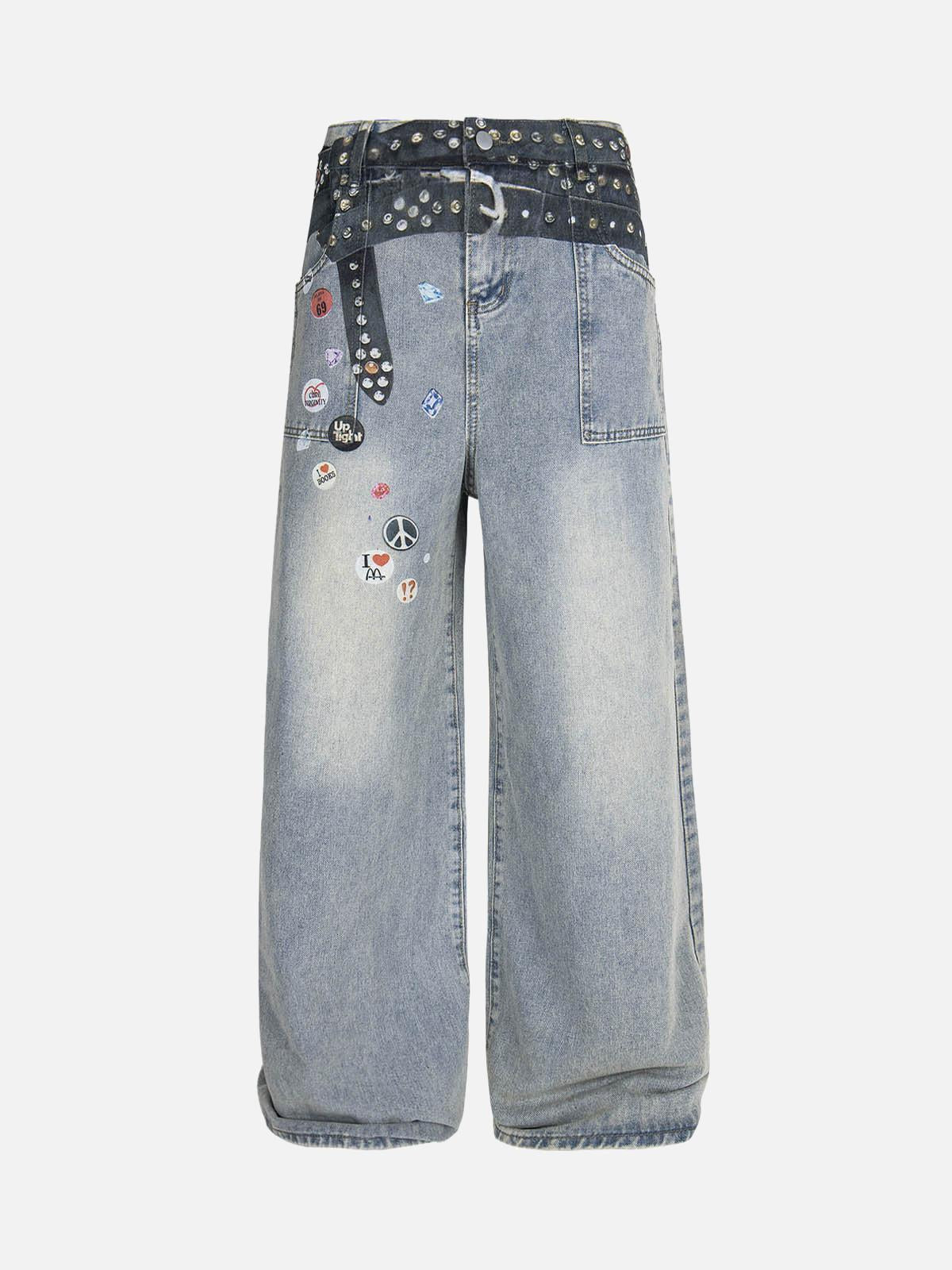 Concert Outfit Print RO Style Baggy Jeans