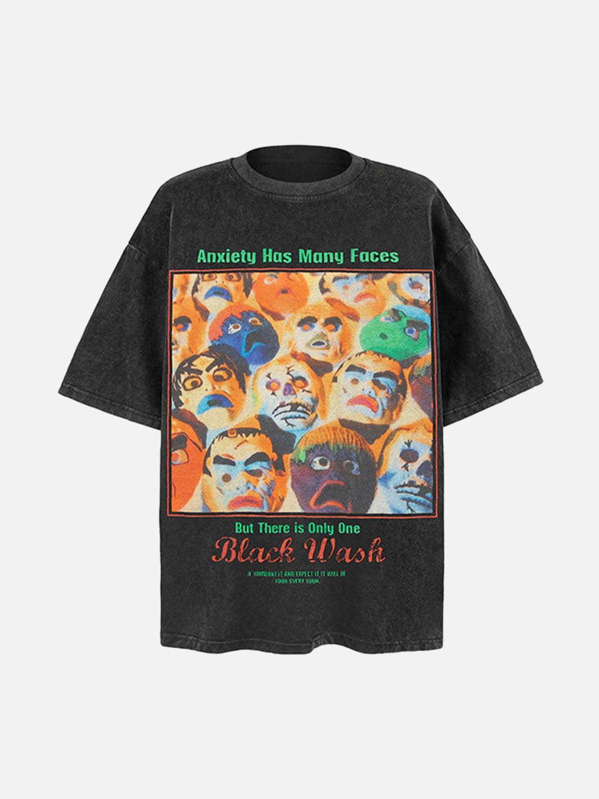 Concert Outfit Protrait Graffiti Crew Neck T-Shirt