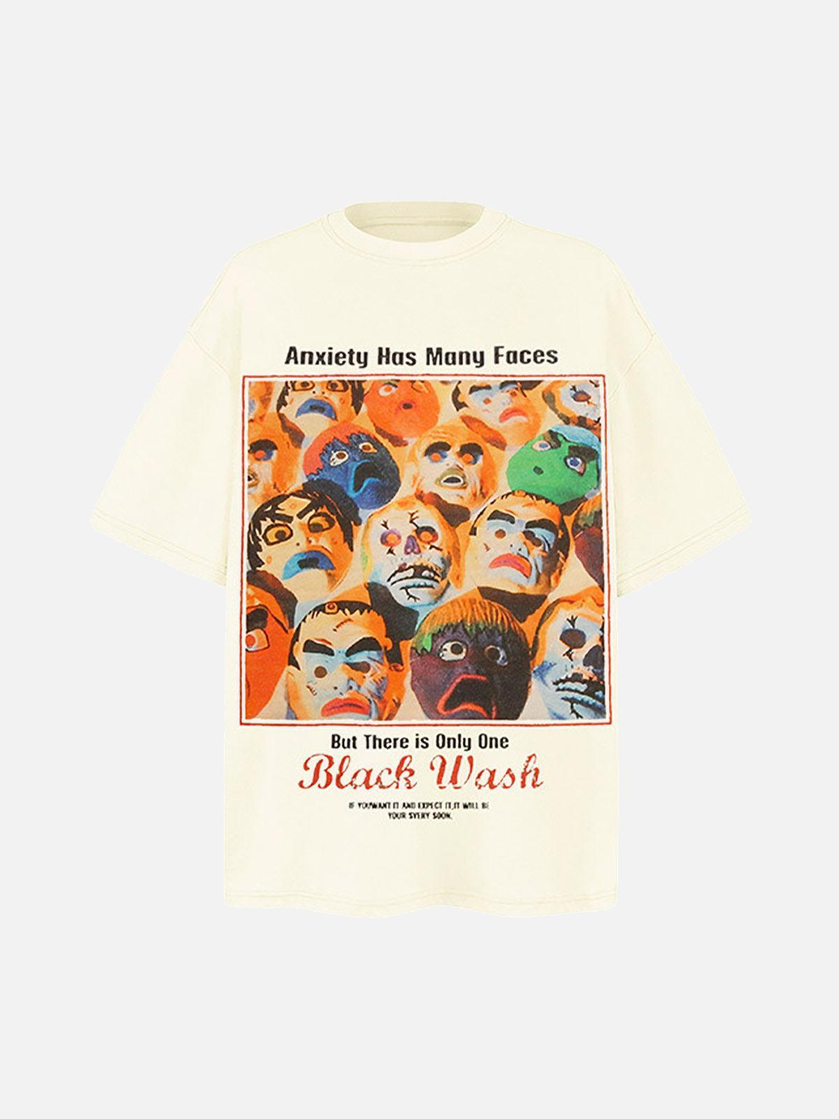 Concert Outfit Protrait Graffiti Crew Neck T-Shirt