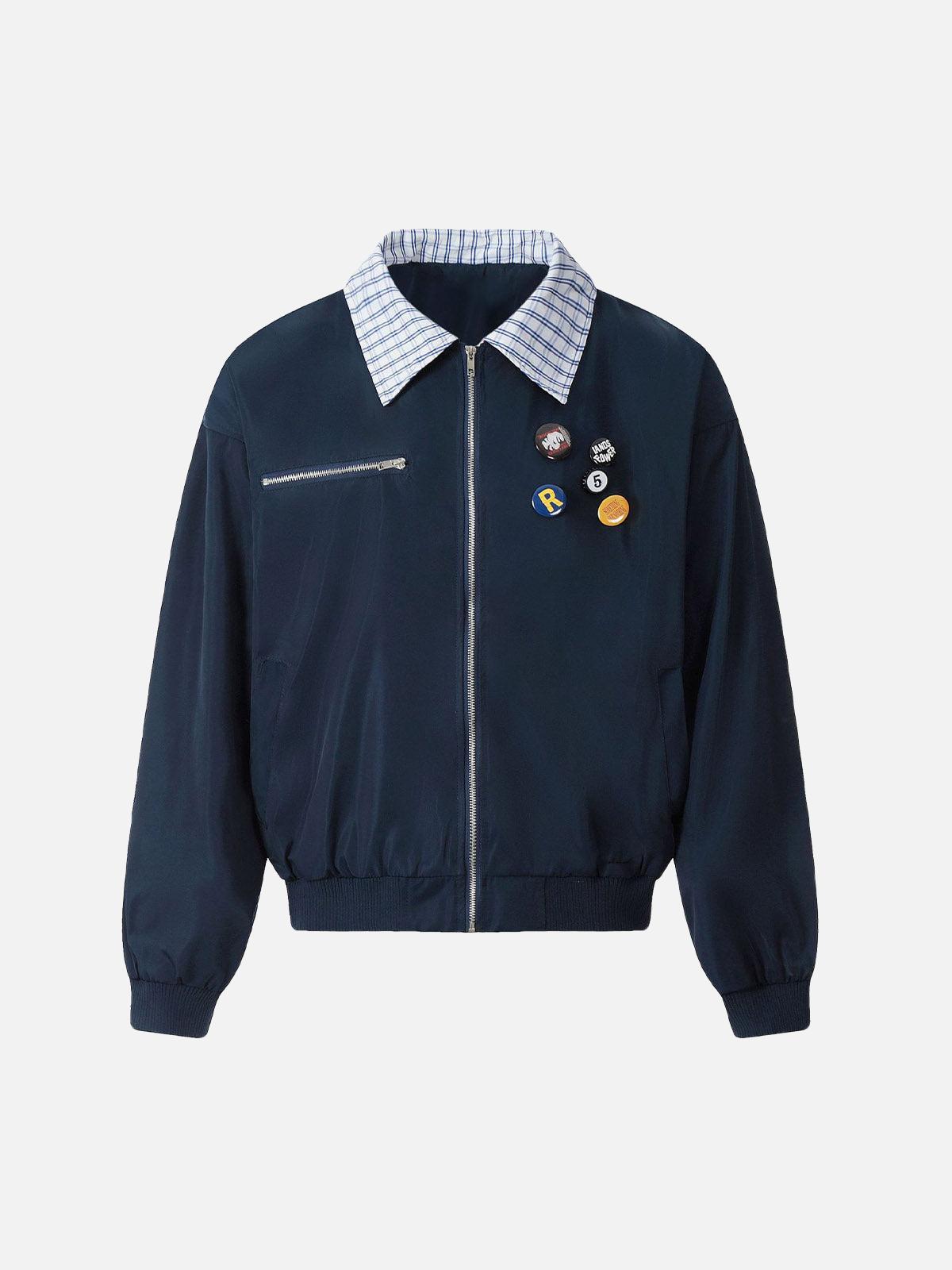 Concert Outfit Retro Badge Stitching Work Jacket
